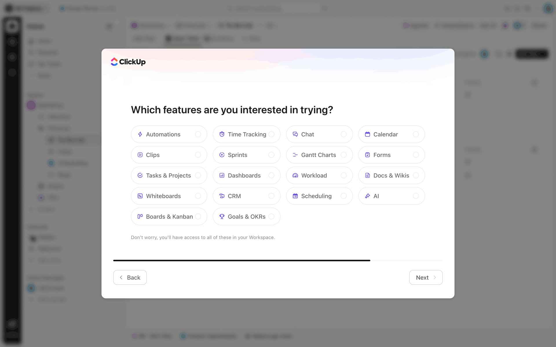 ClickUp Web UI screenshot 16