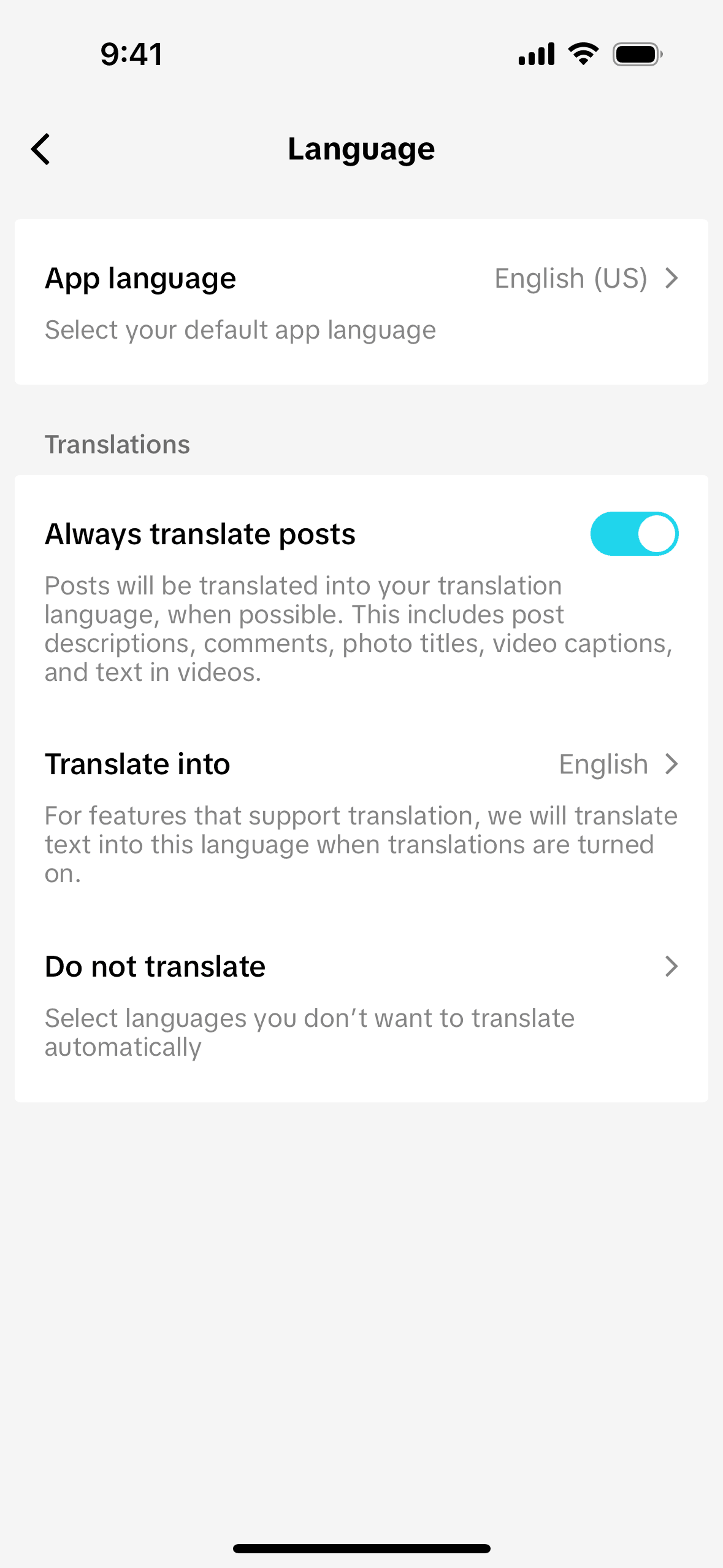 TikTok iOS UI screenshot 24