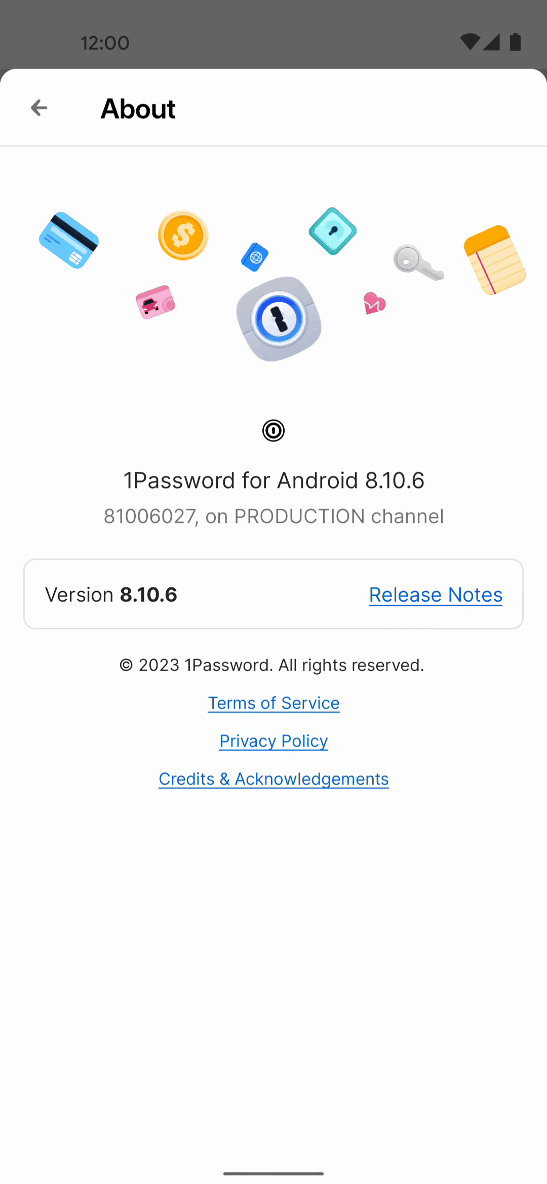 1Password Android UI screenshot 18