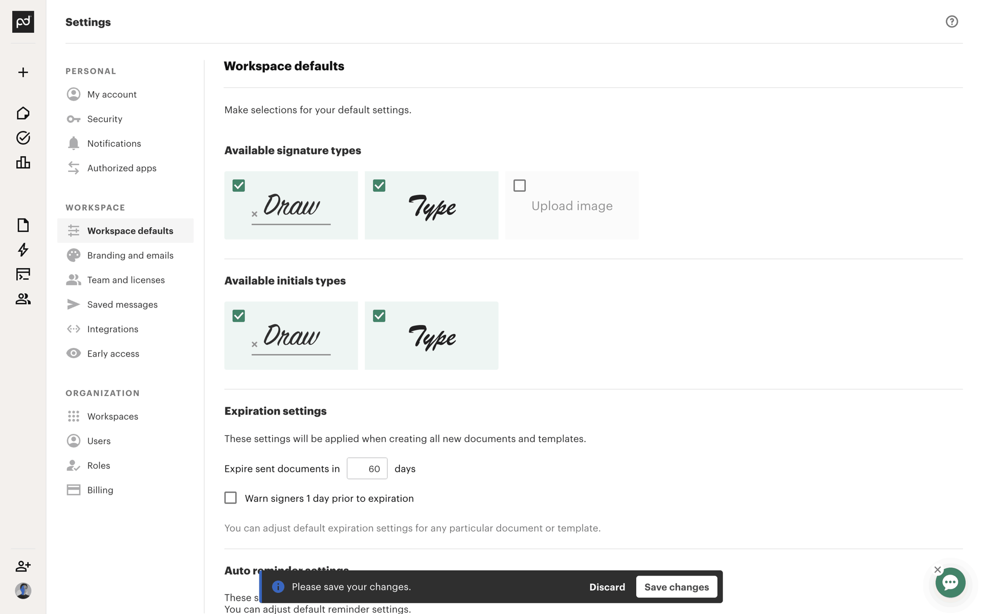 PandaDoc Web UI screenshot 8
