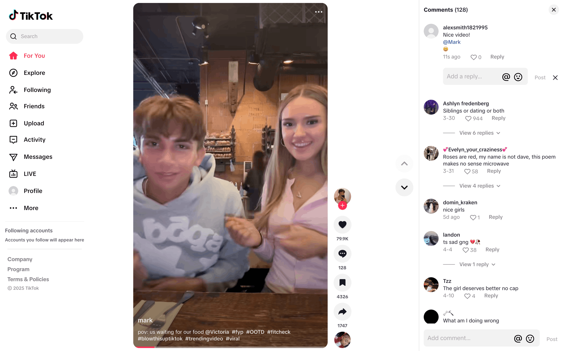 TikTok Web UI screenshot 14