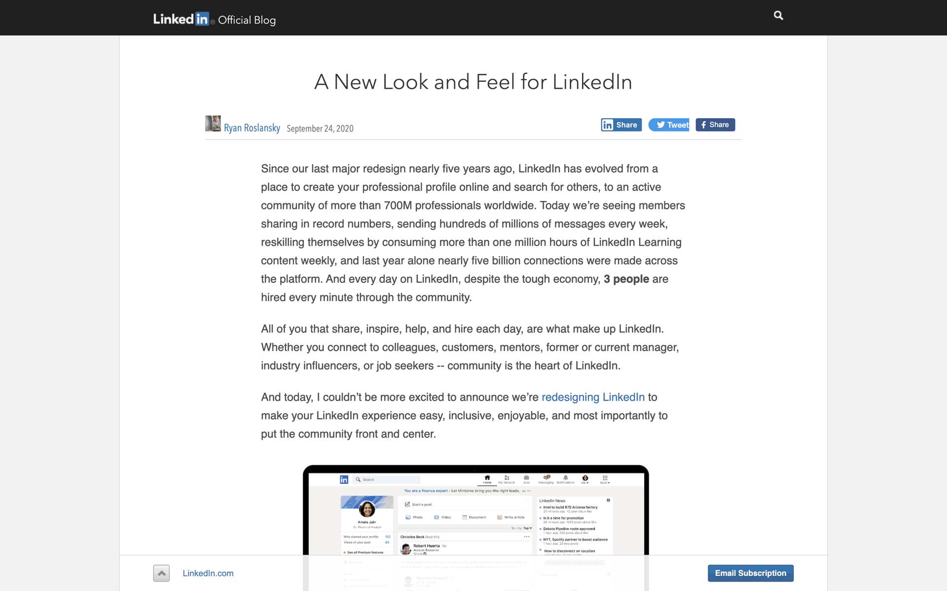 LinkedIn Web UI screenshot 22
