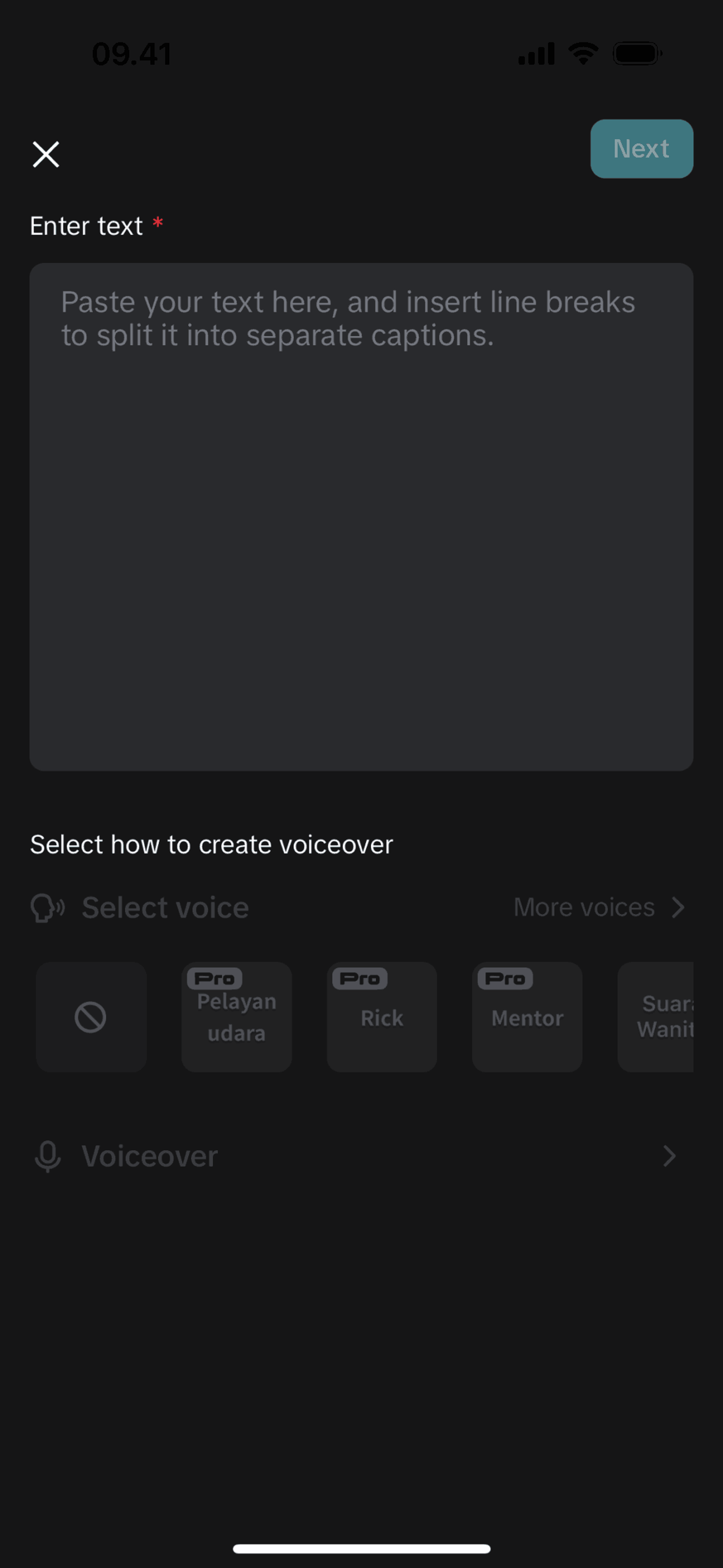 CapCut iOS UI screenshot 18
