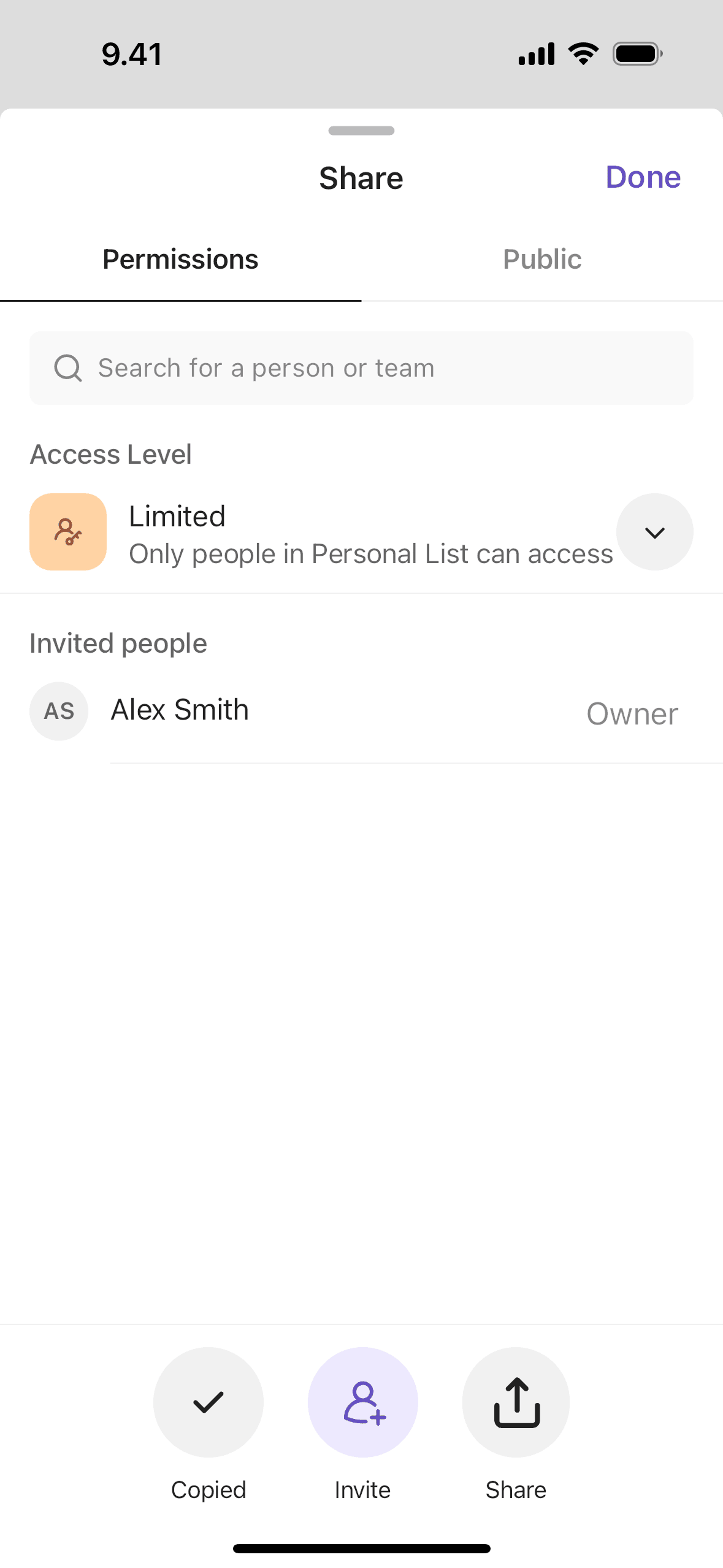 ClickUp iOS UI screenshot 10