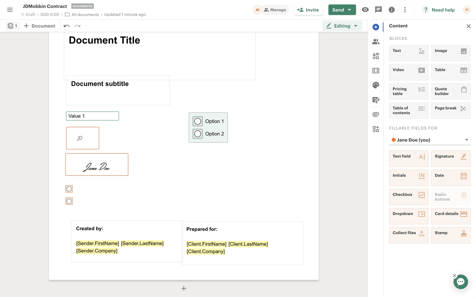 PandaDoc Web UI screenshot 16