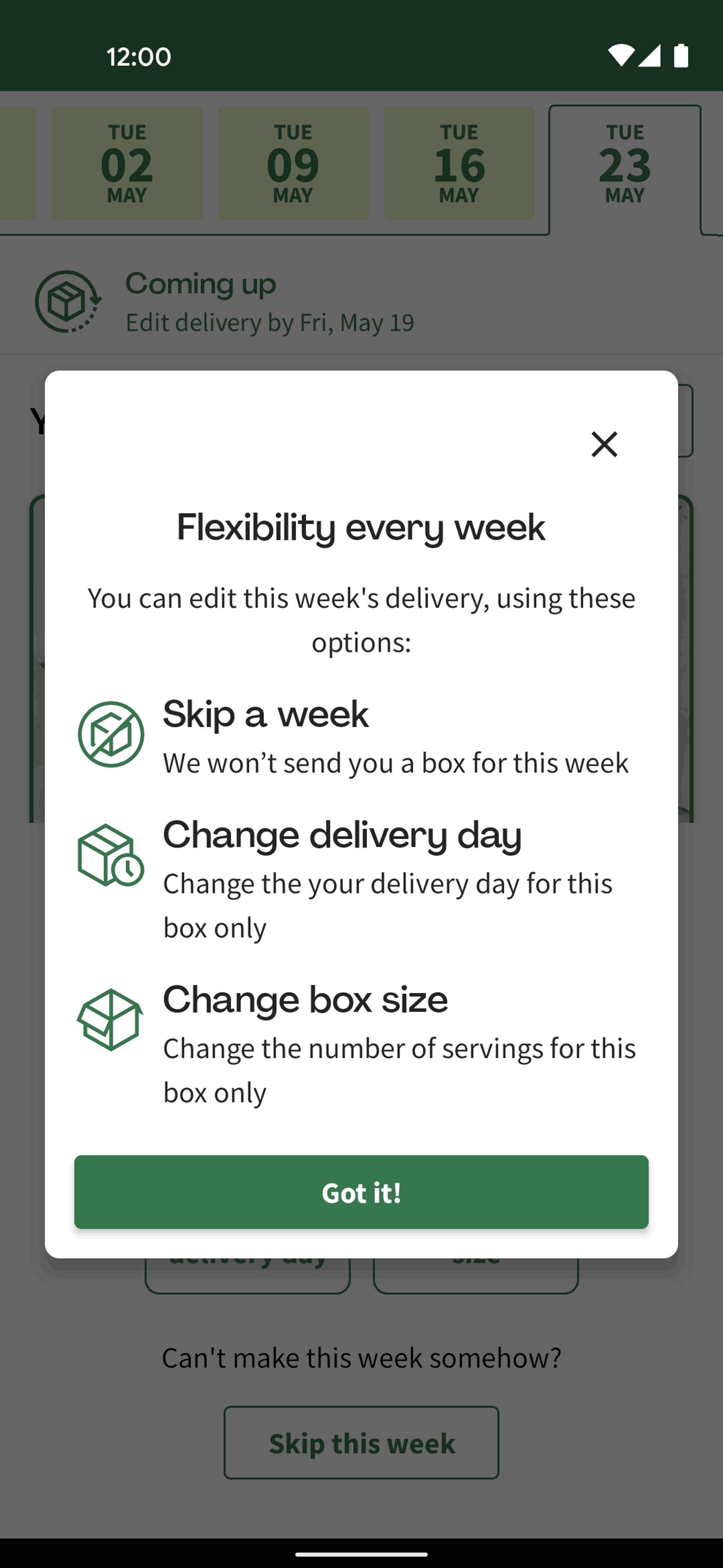 HelloFresh Android UI screenshot 9