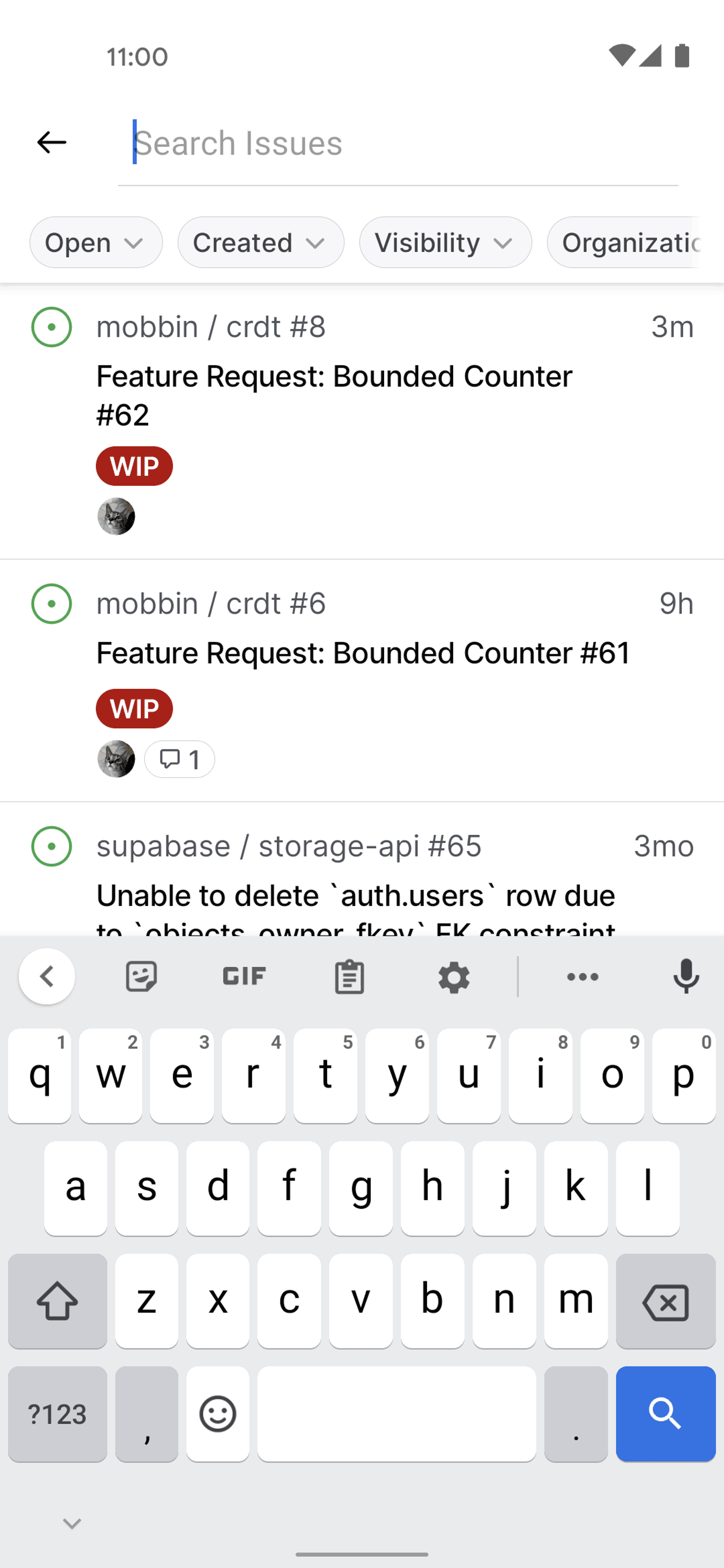 GitHub Android UI screenshot 15