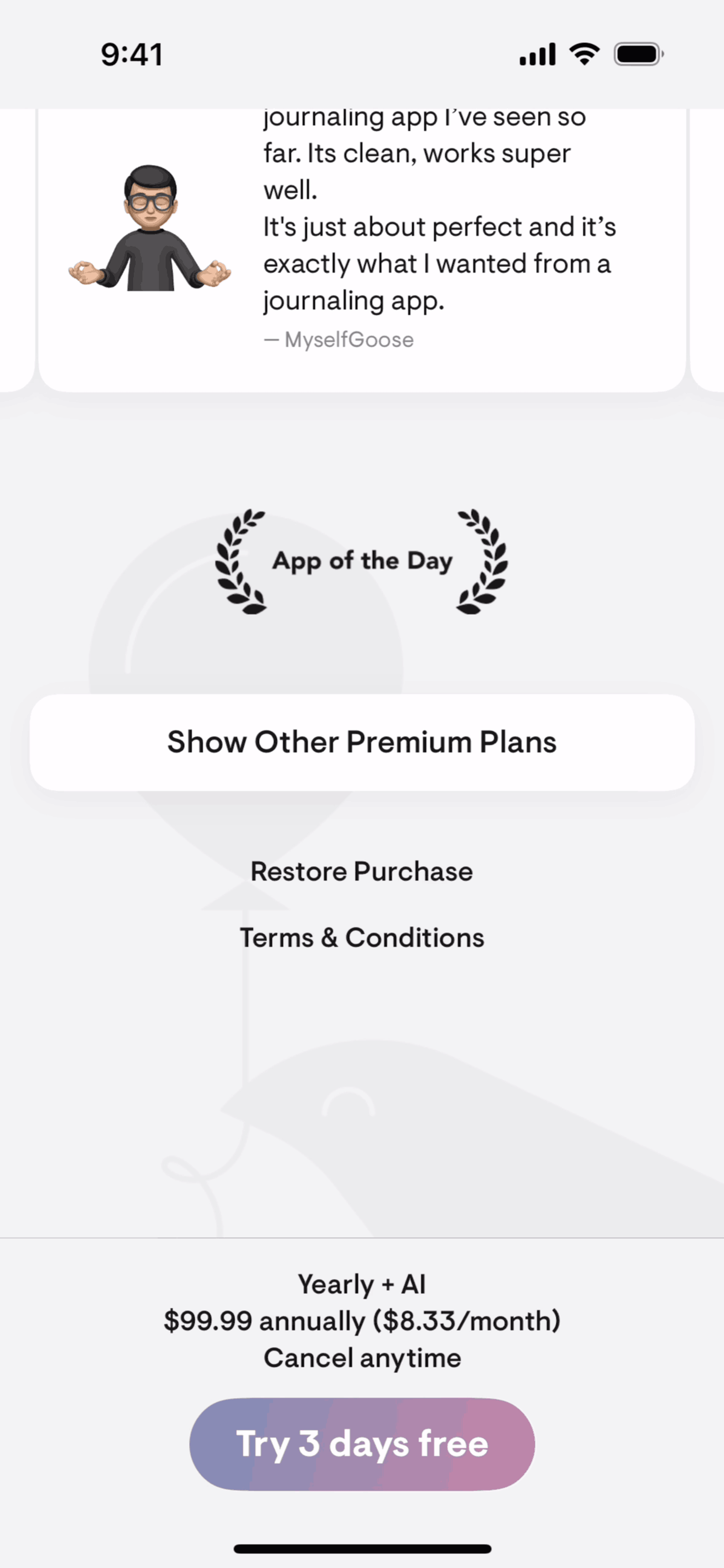 stoic. iOS UI screenshot 17