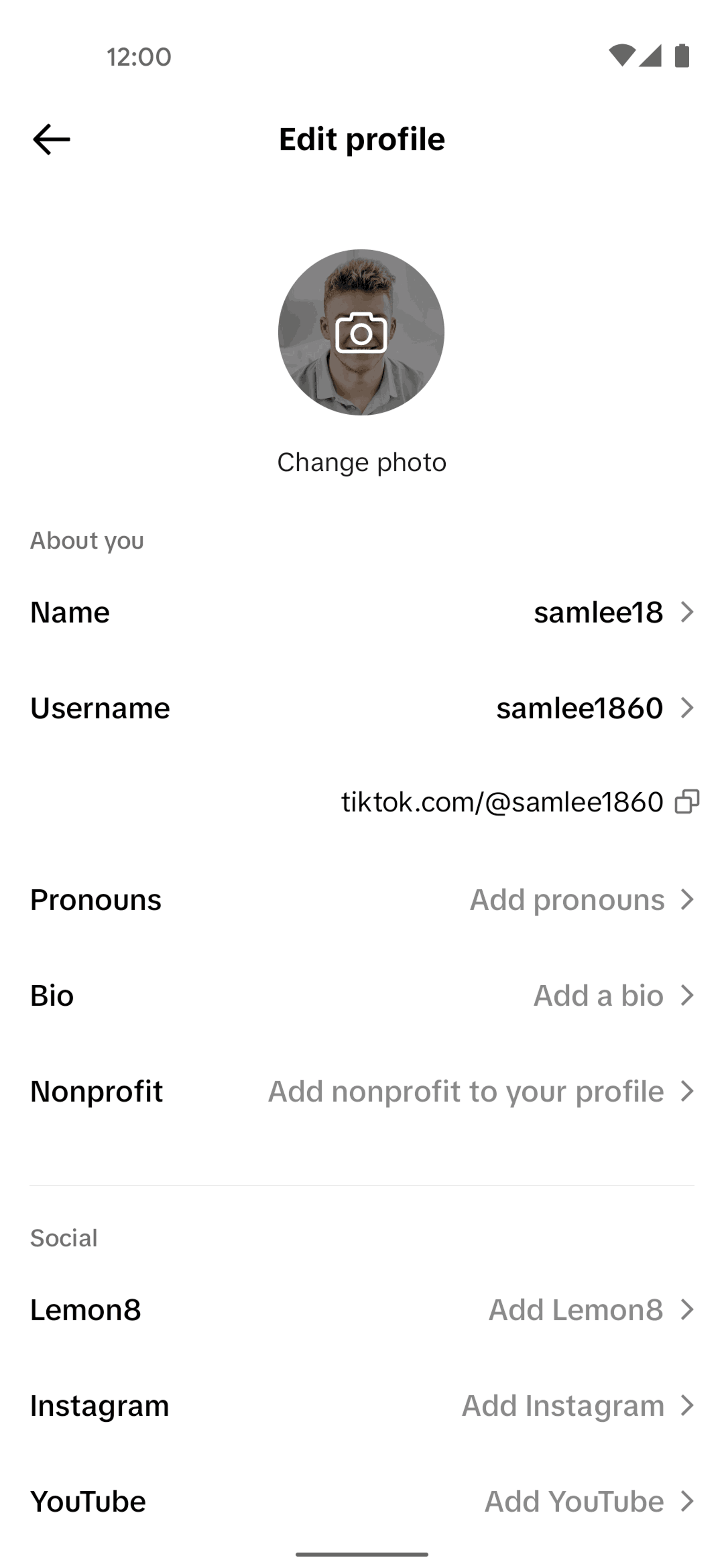 TikTok Android UI screenshot 8