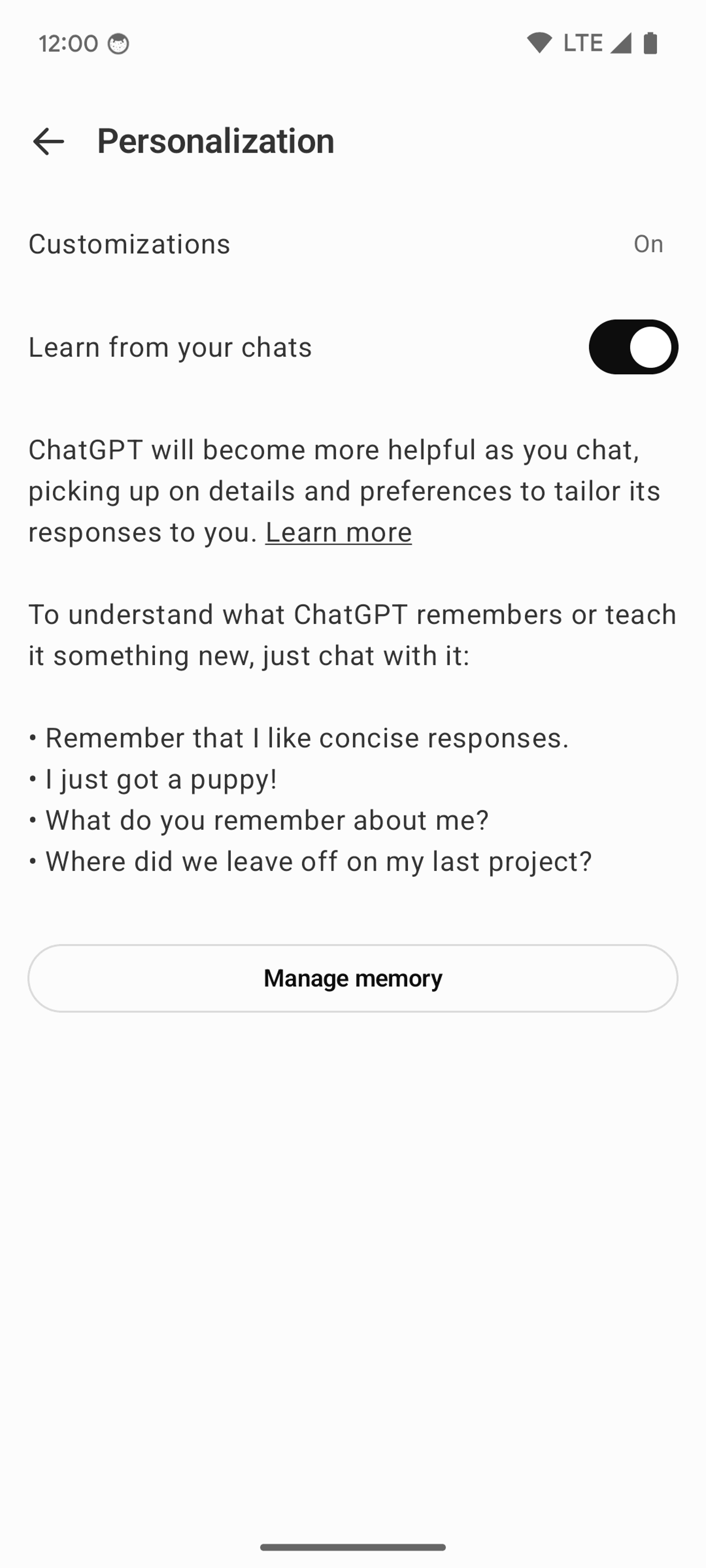 ChatGPT Android UI screenshot 11