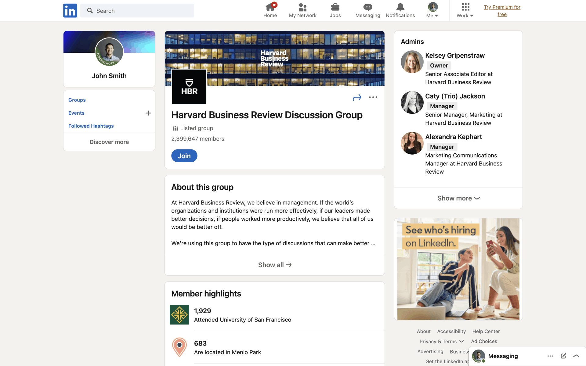 LinkedIn Web UI screenshot 21