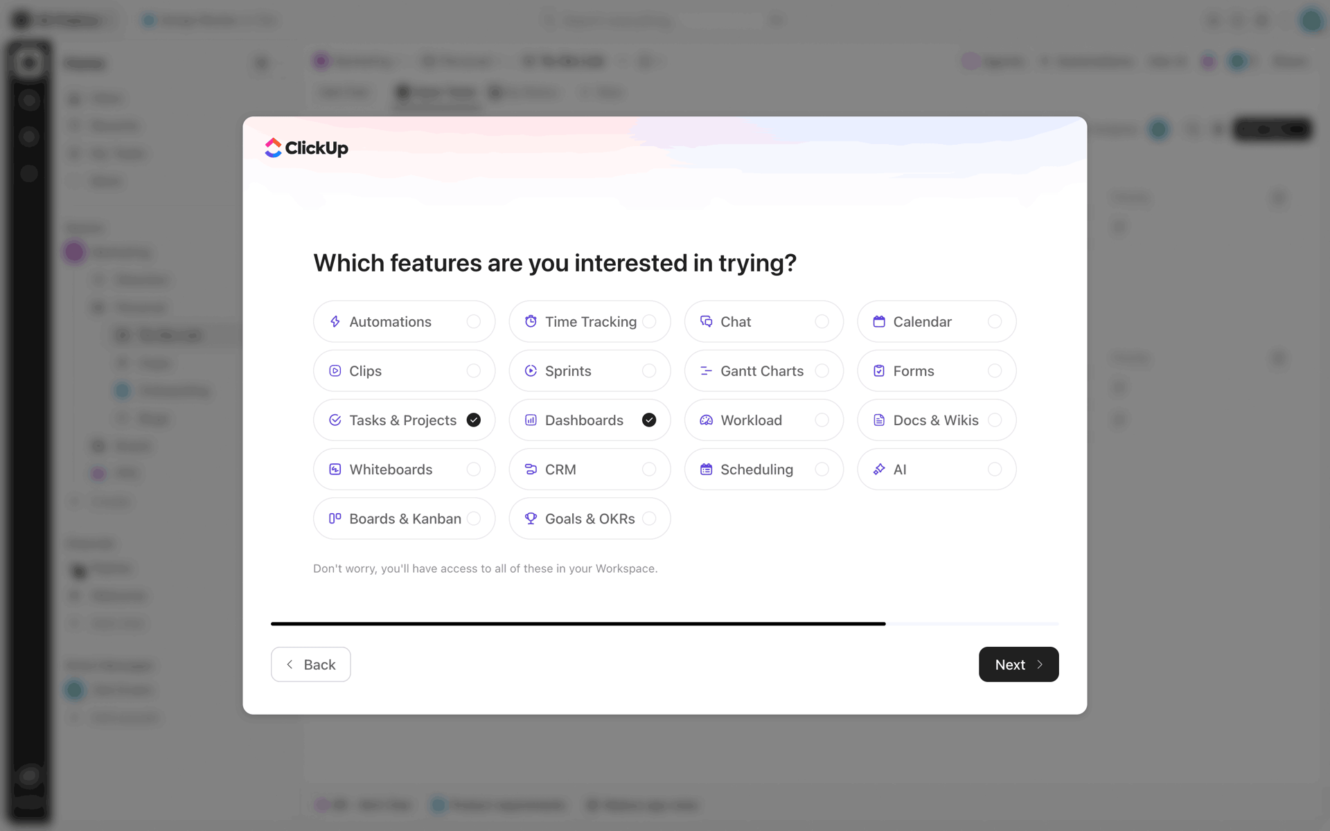 ClickUp Web UI screenshot 17