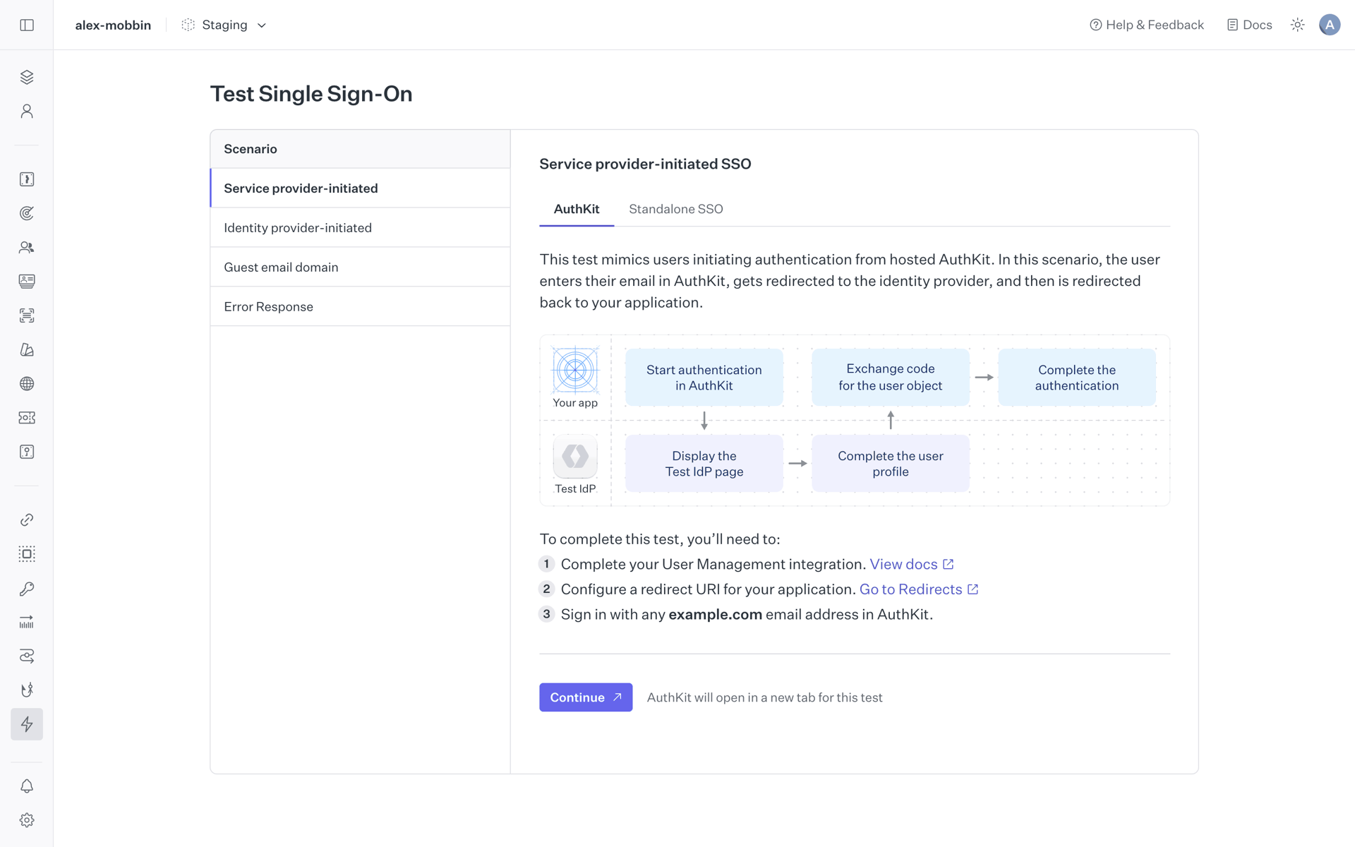 WorkOS Web UI screenshot 17