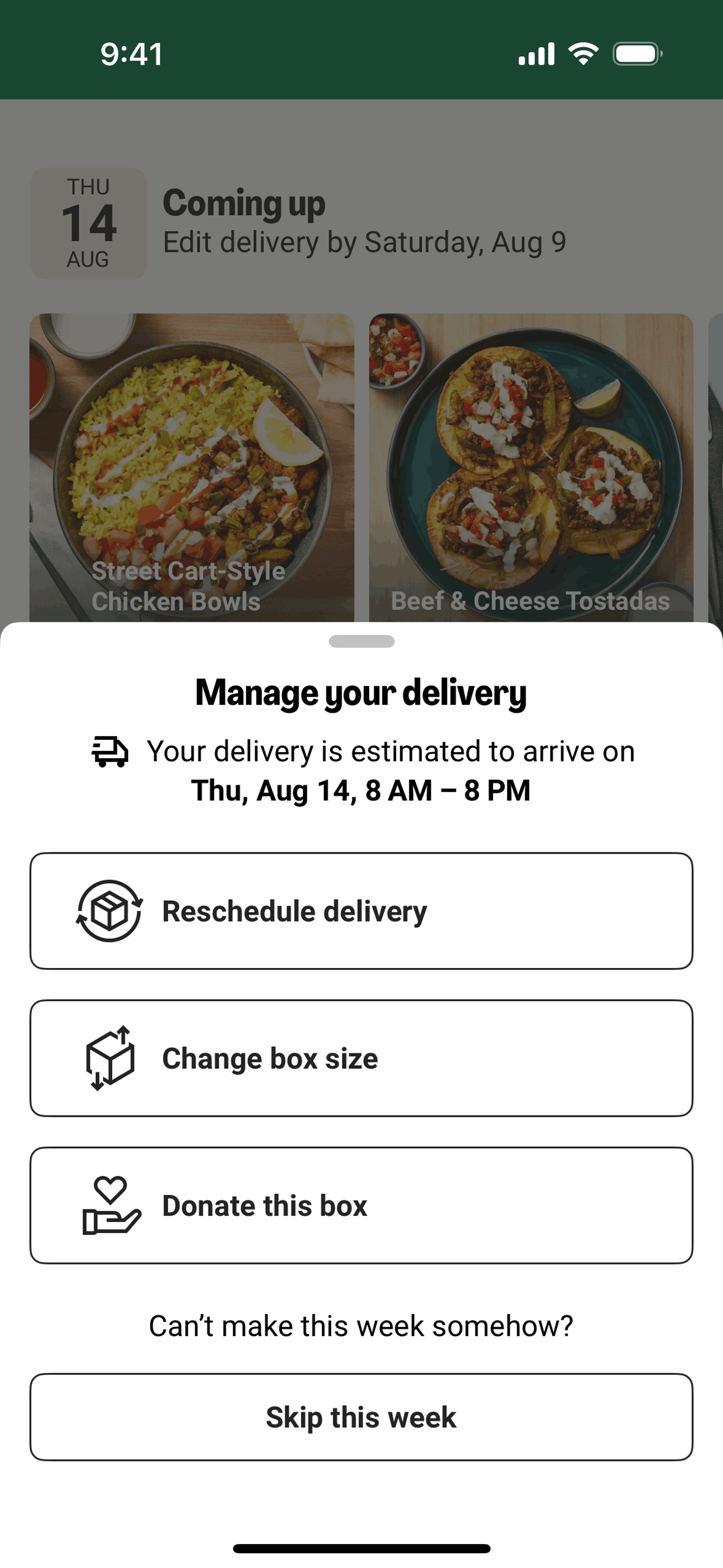 HelloFresh iOS UI screenshot 7