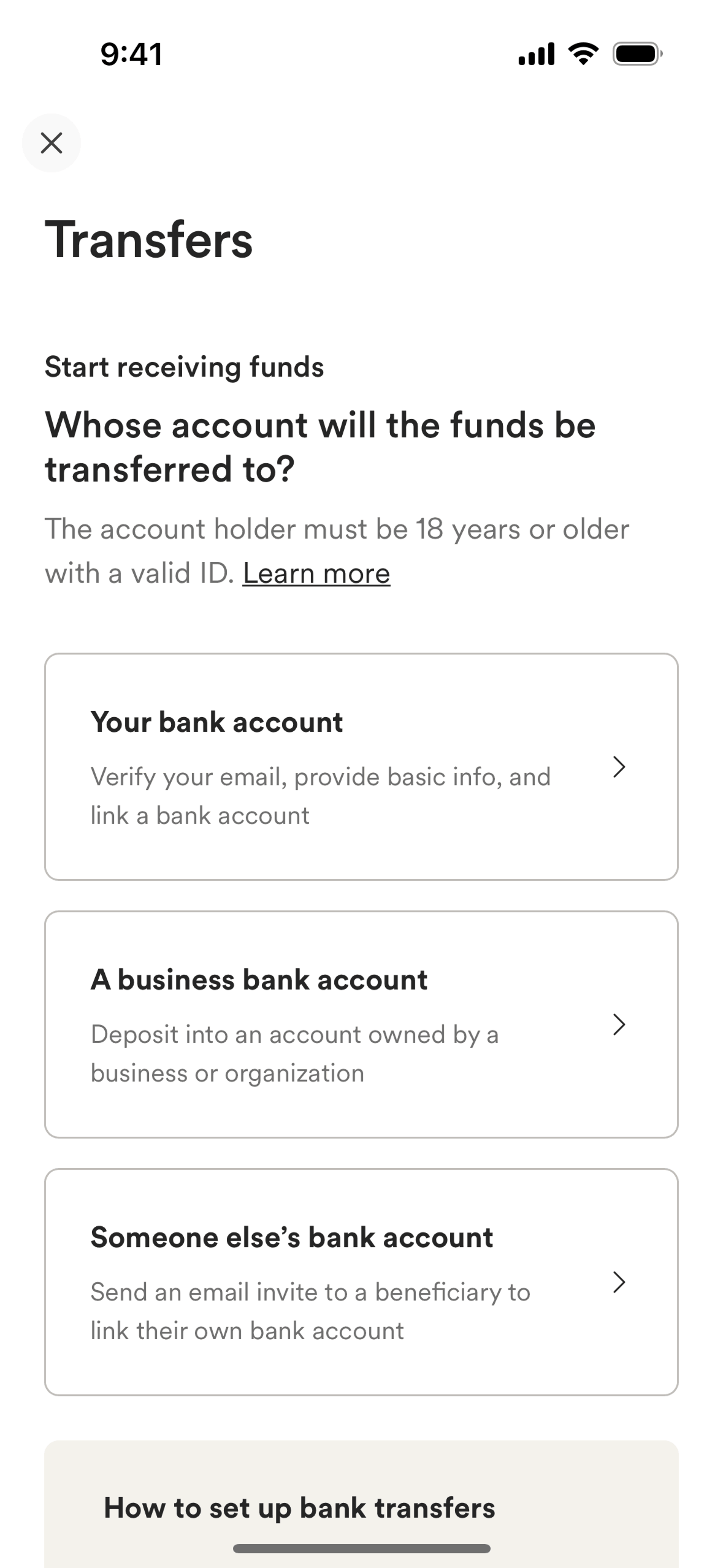 GoFundMe iOS UI screenshot 9