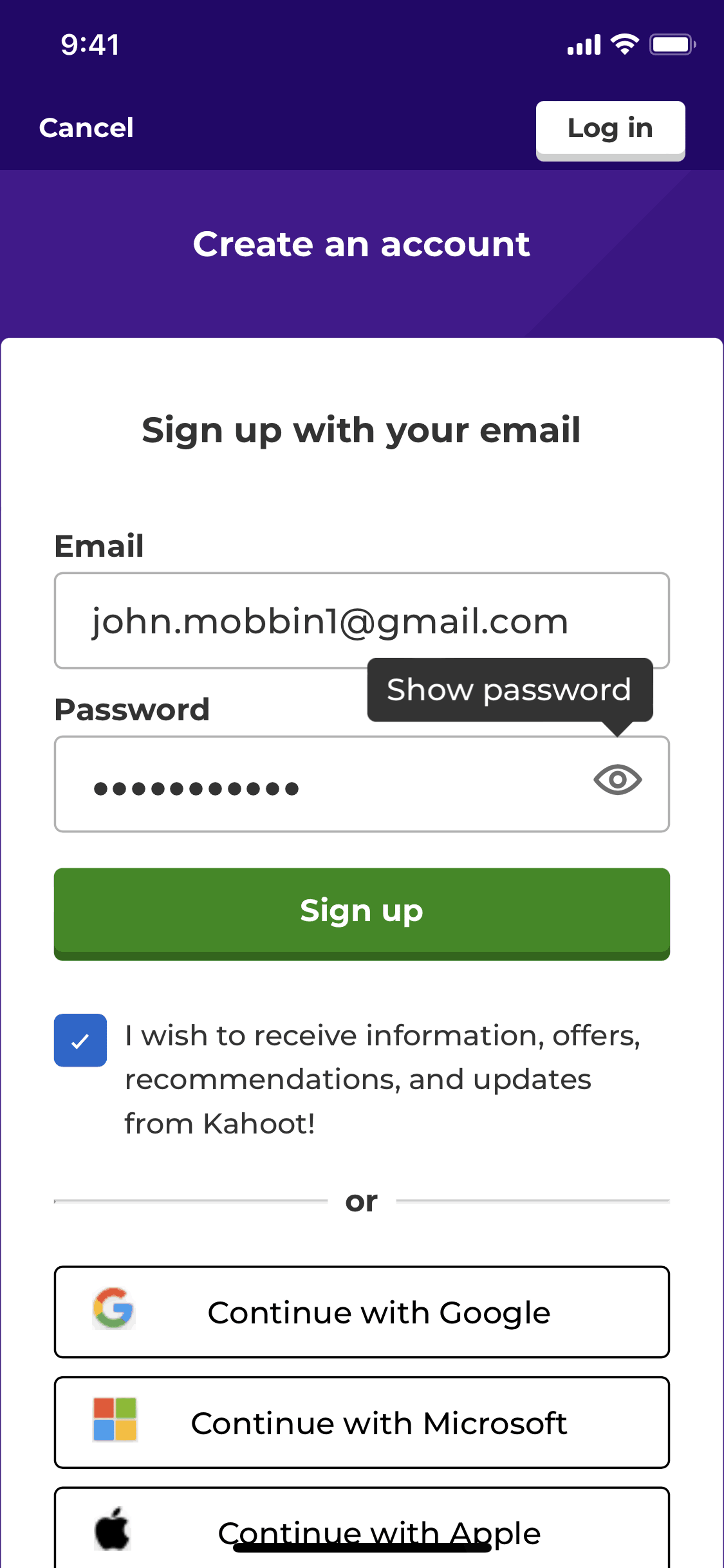 Kahoot! iOS UI screenshot 11