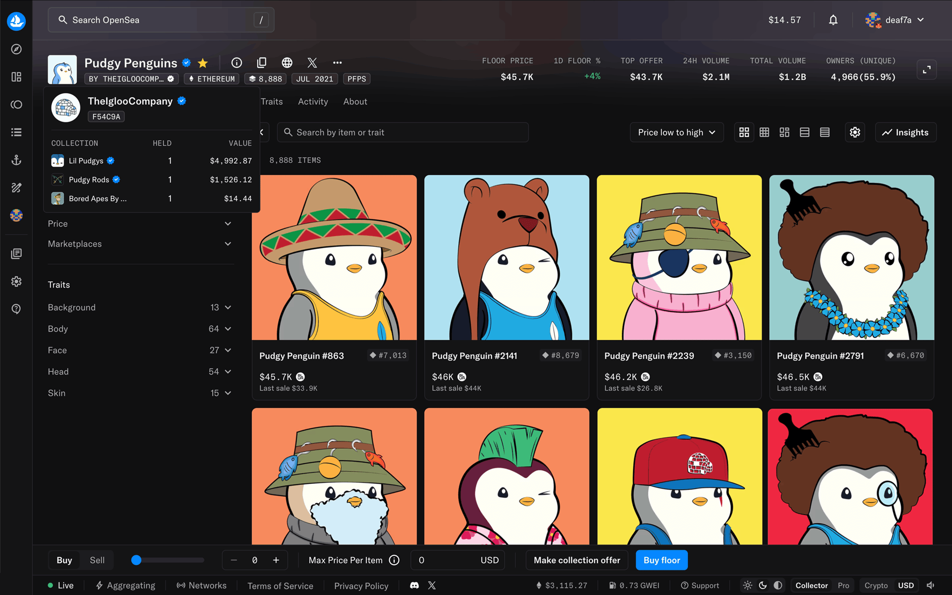 OpenSea Web UI screenshot 13