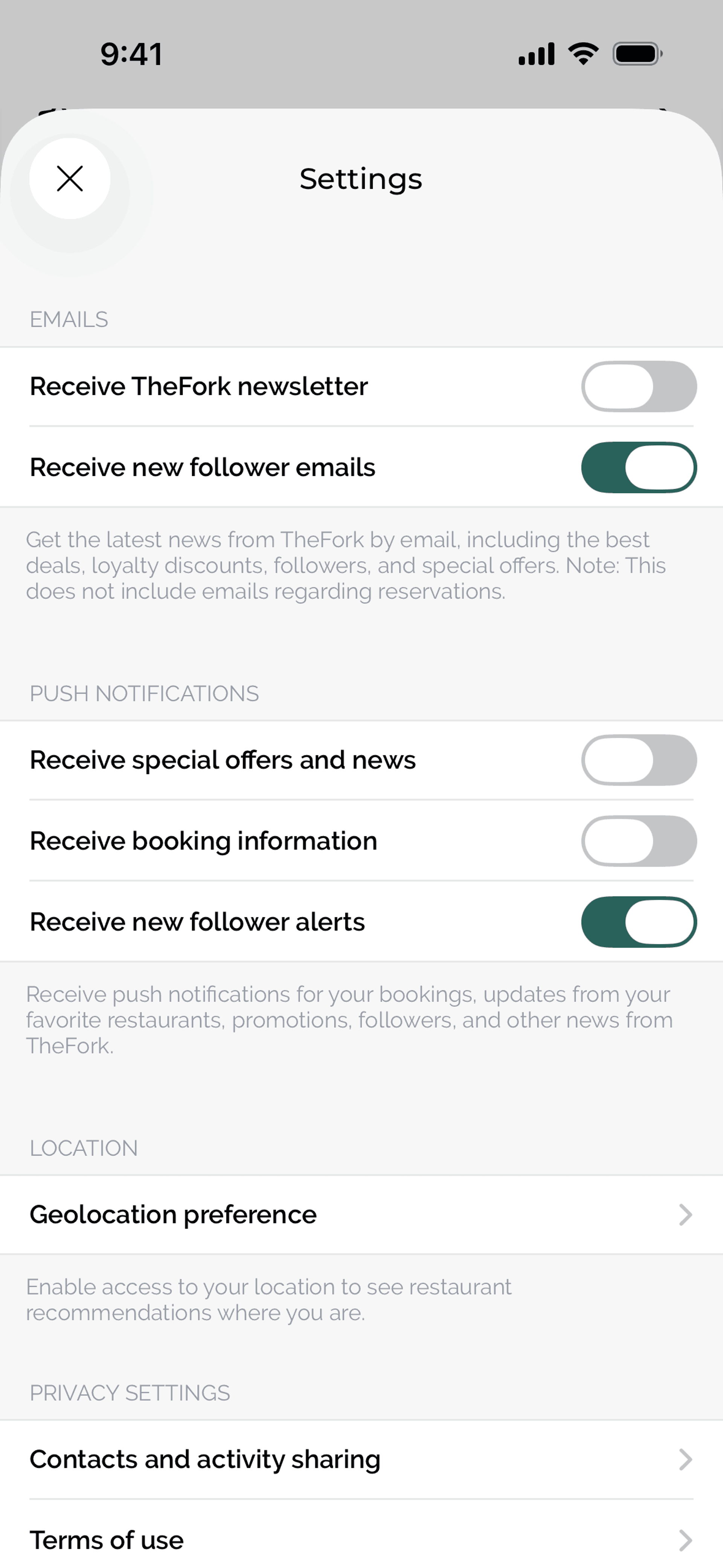 TheFork iOS UI screenshot 14