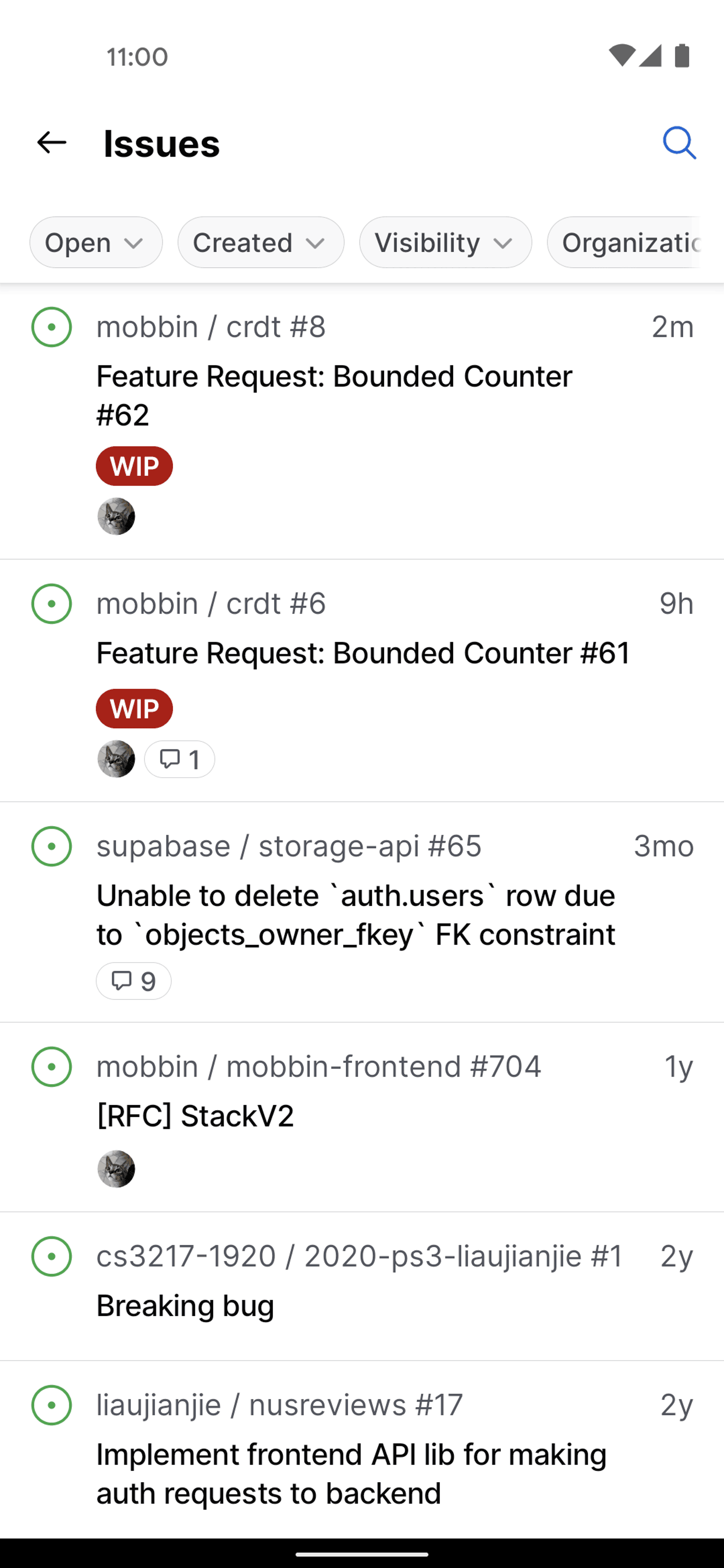 GitHub Android UI screenshot 13