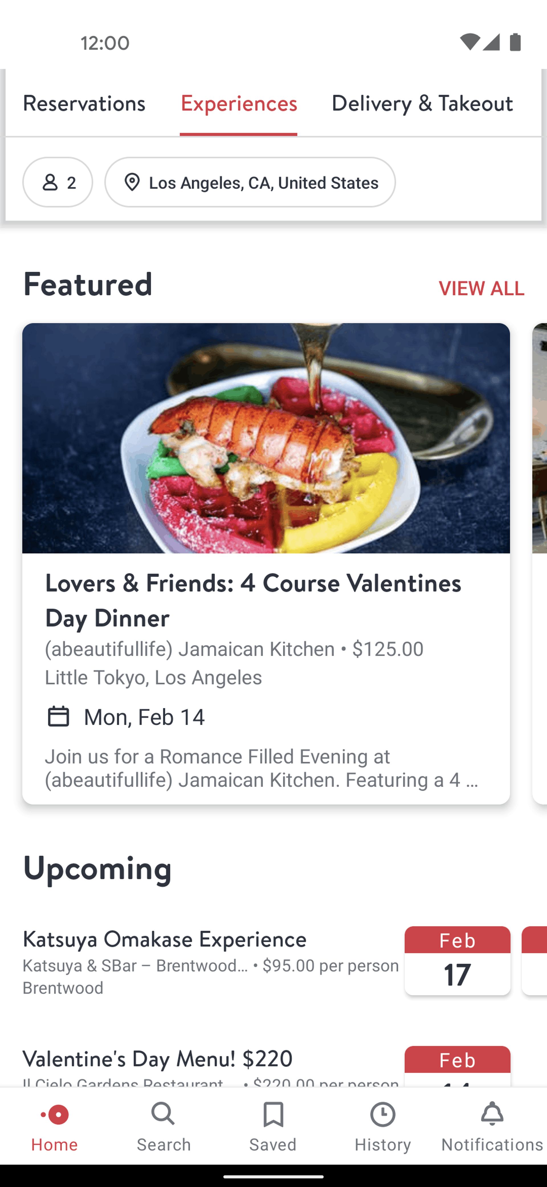 OpenTable Android UI screenshot 10