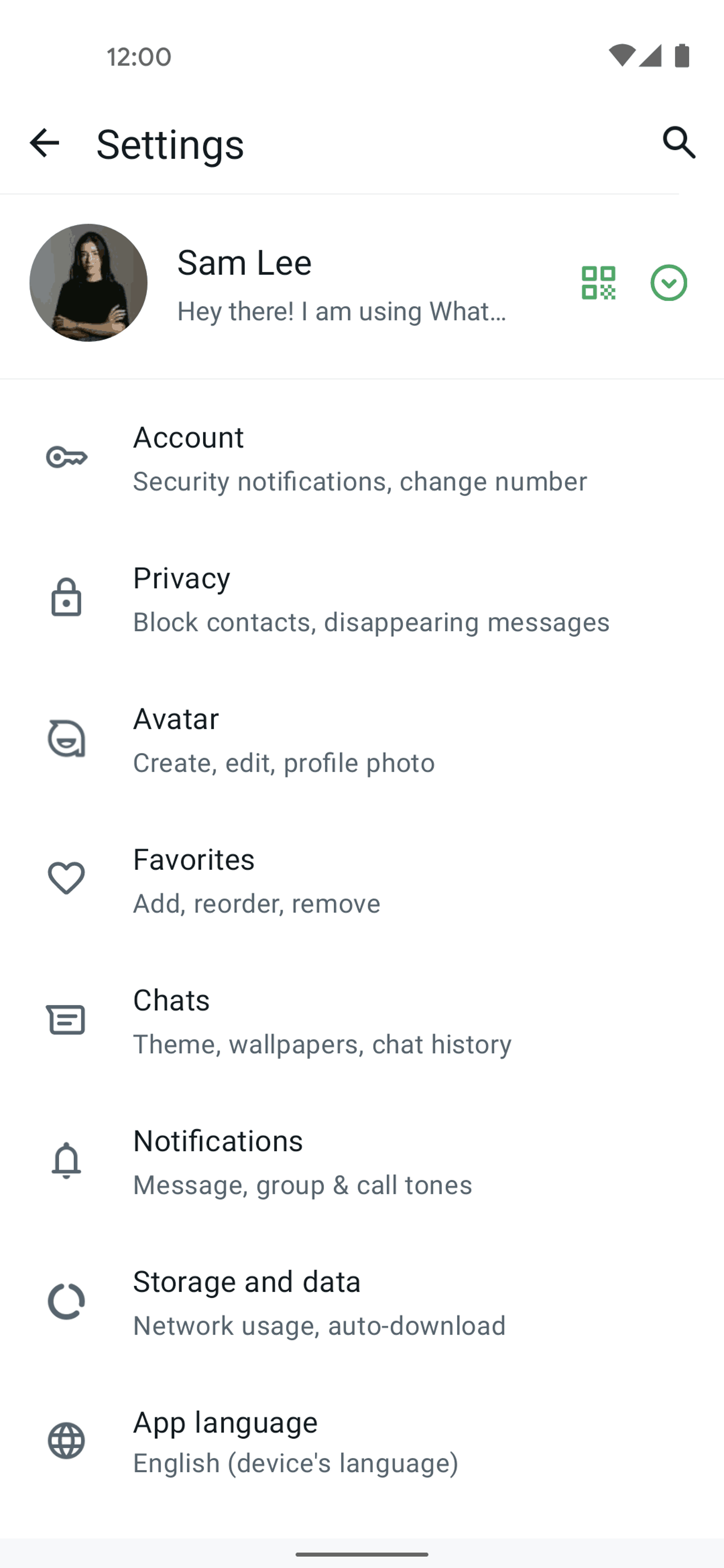 WhatsApp Android UI screenshot 18