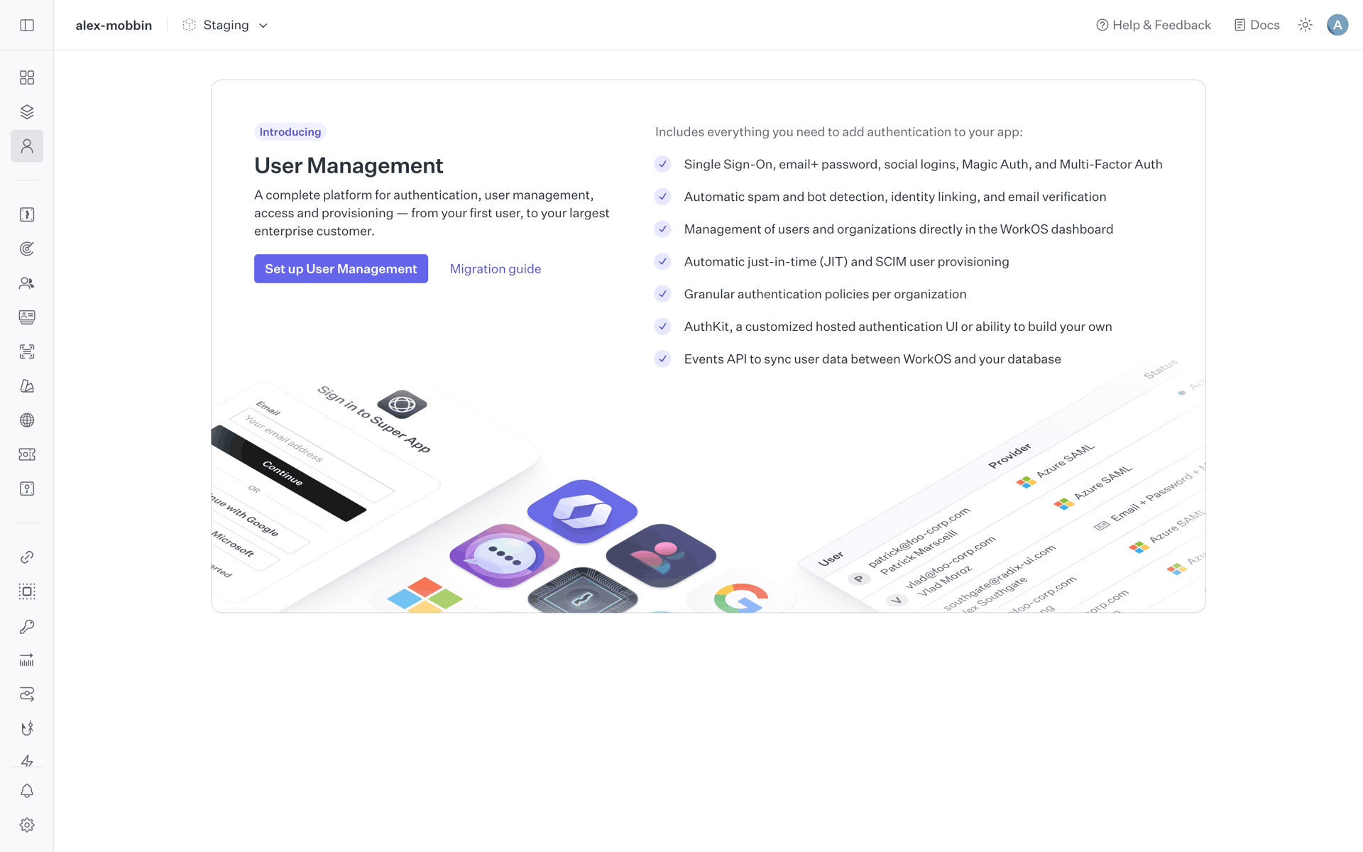 WorkOS Web UI screenshot 12