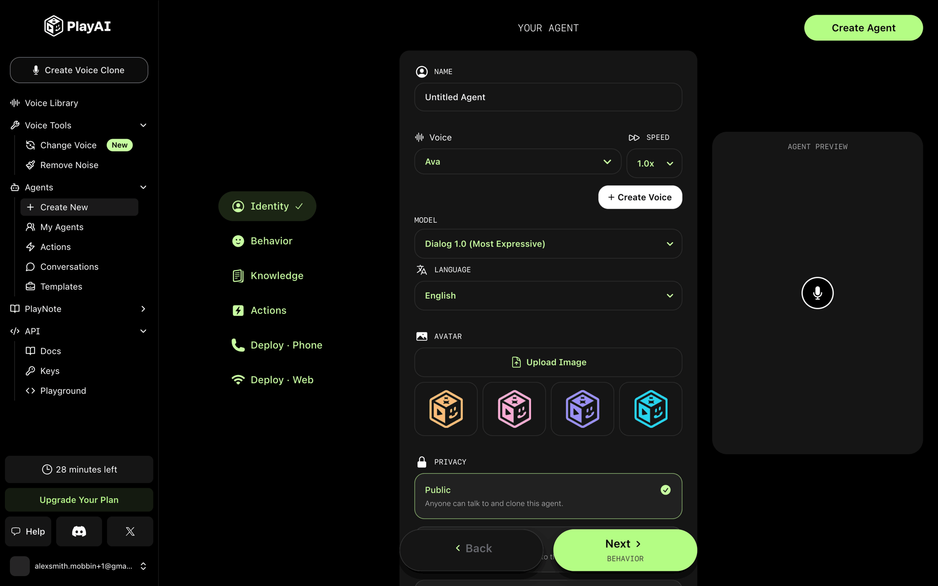 PlayAI Web UI screenshot 10