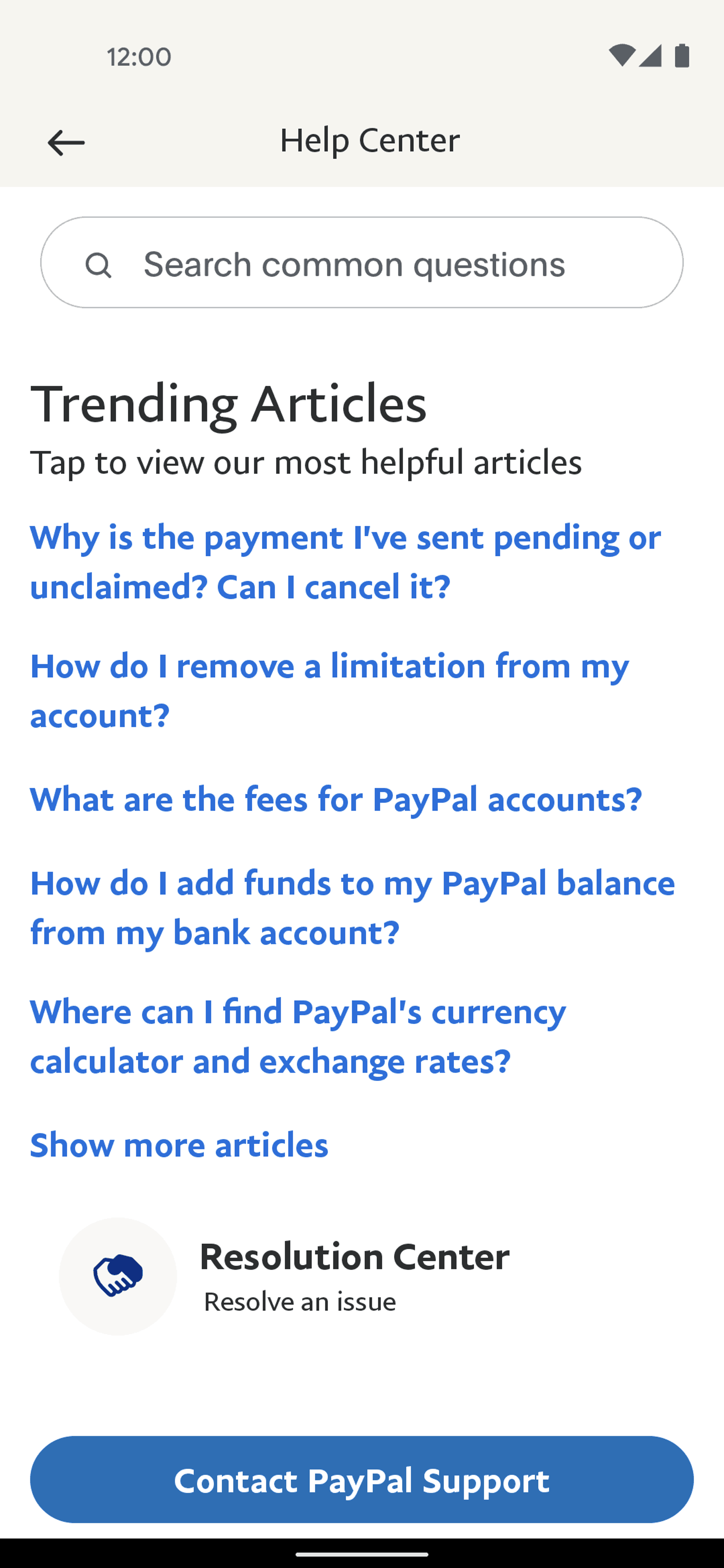 PayPal Android UI screenshot 9