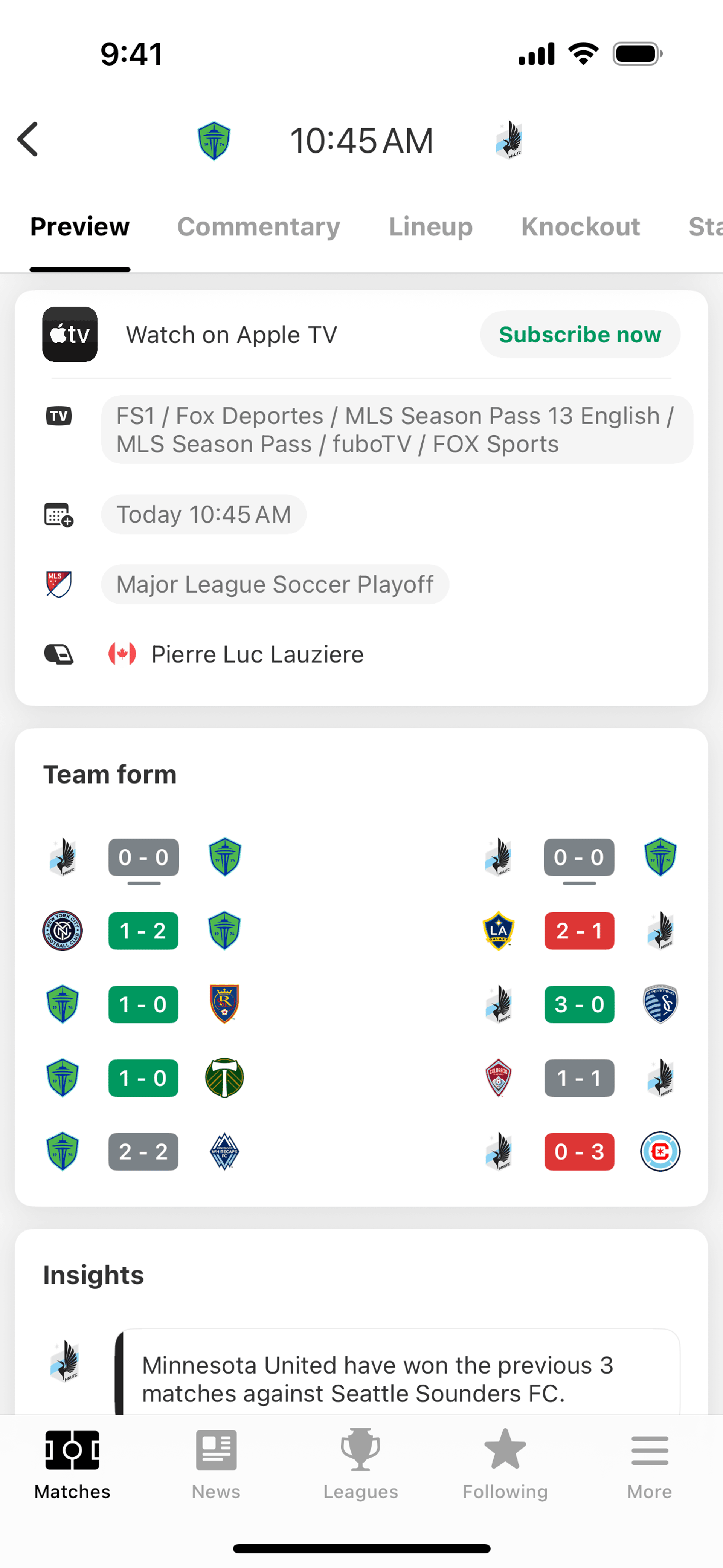 FotMob iOS UI screenshot 16