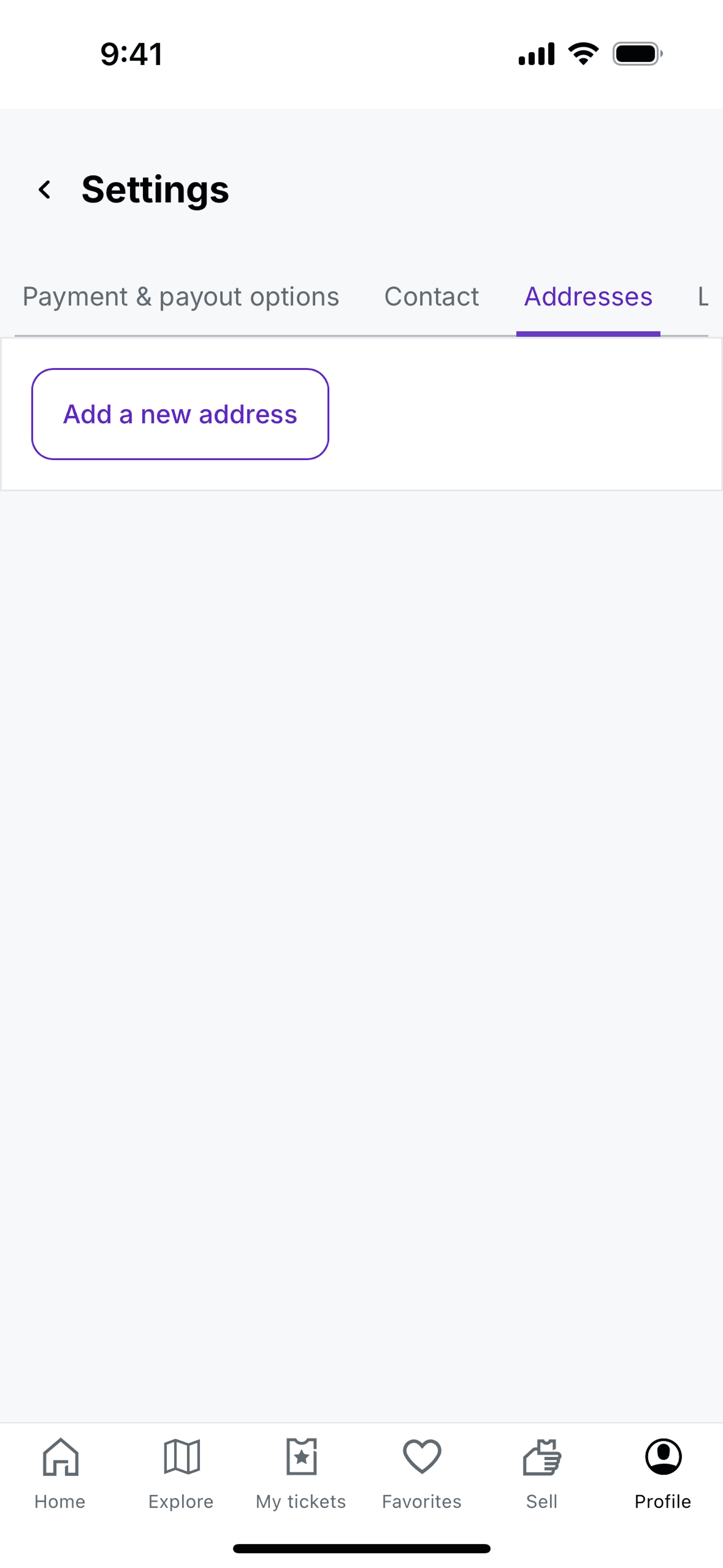 StubHub iOS UI screenshot 20