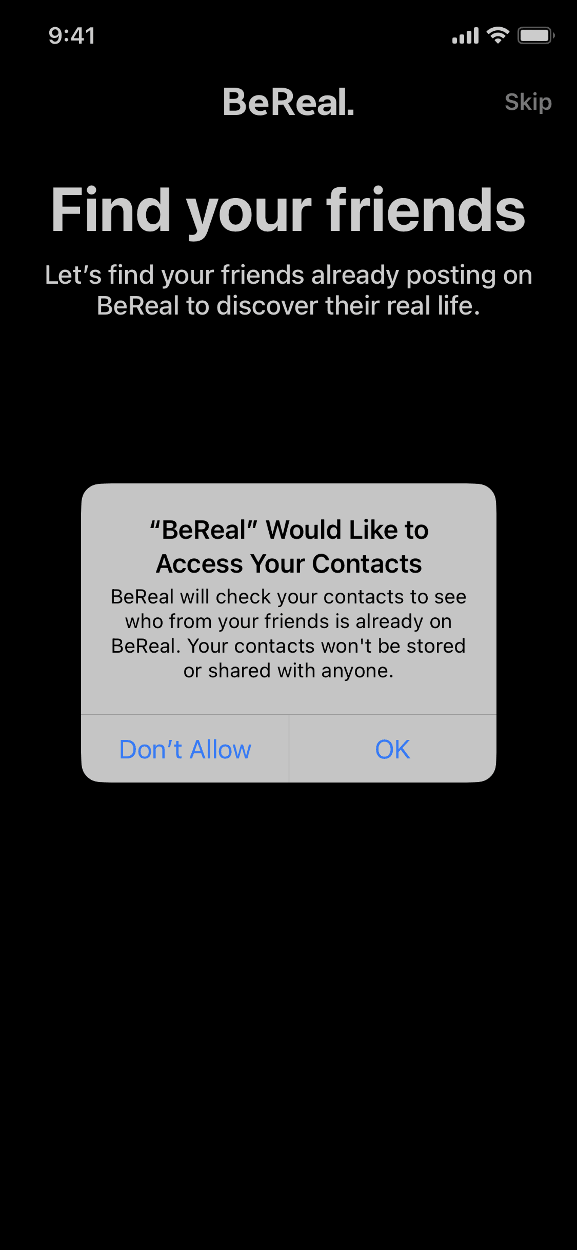 BeReal. iOS UI screenshot 16