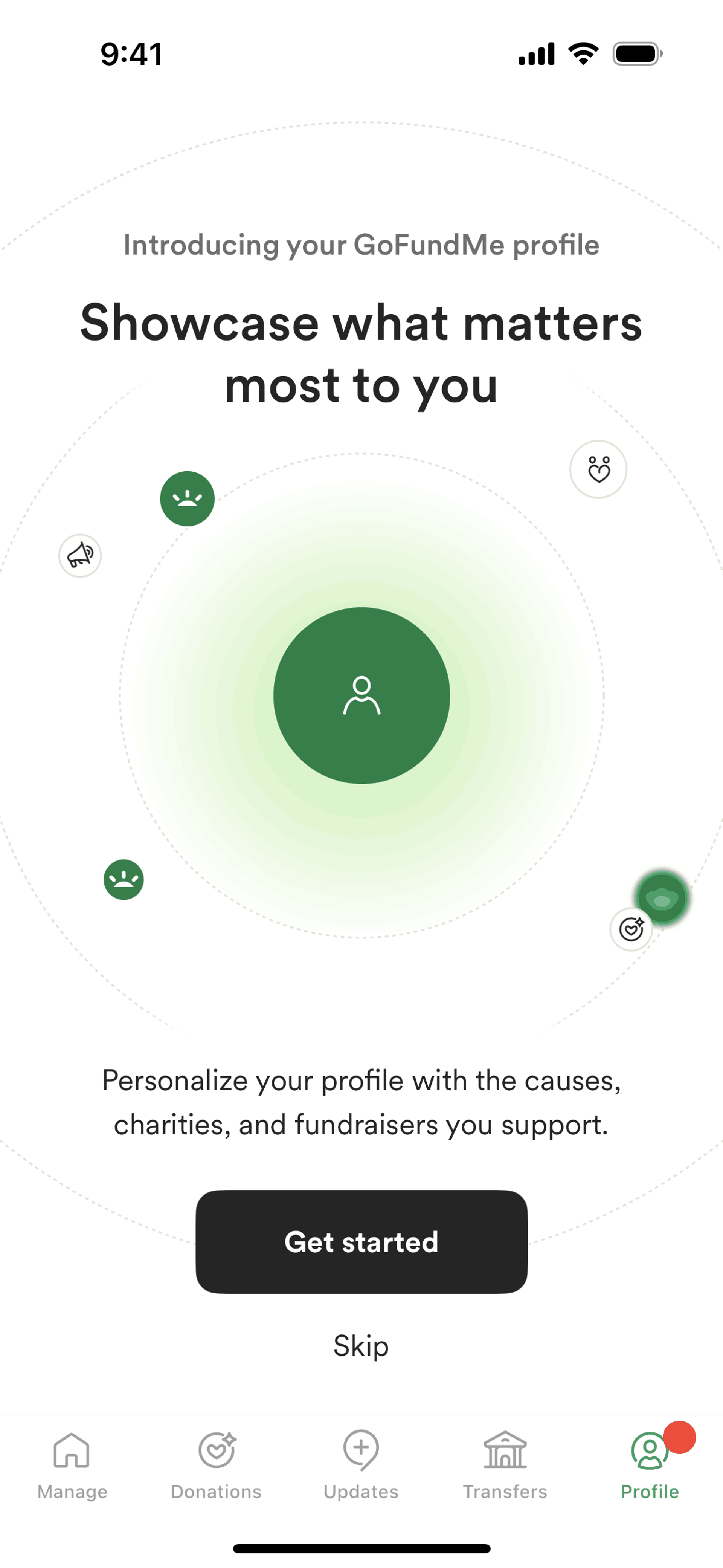 GoFundMe iOS UI screenshot 16