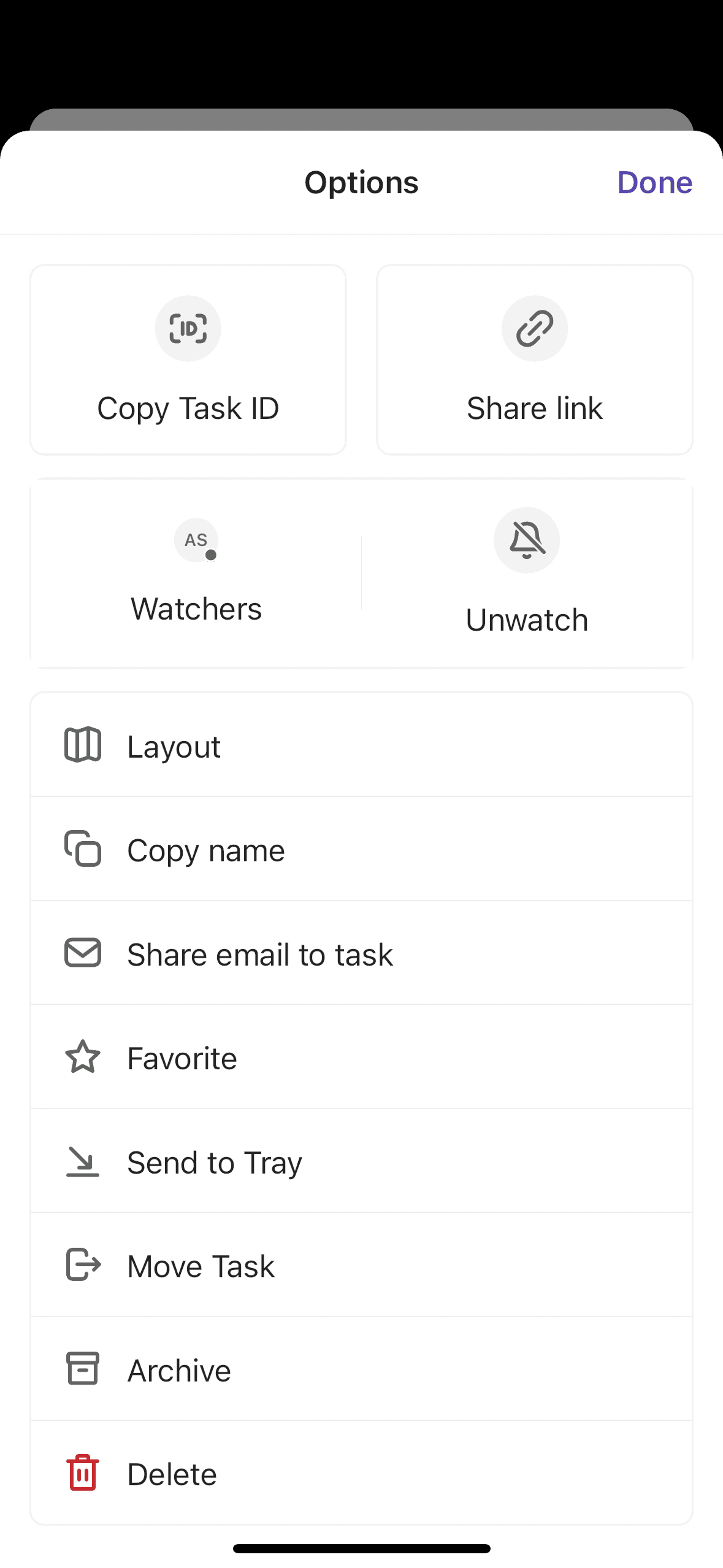 ClickUp iOS UI screenshot 18
