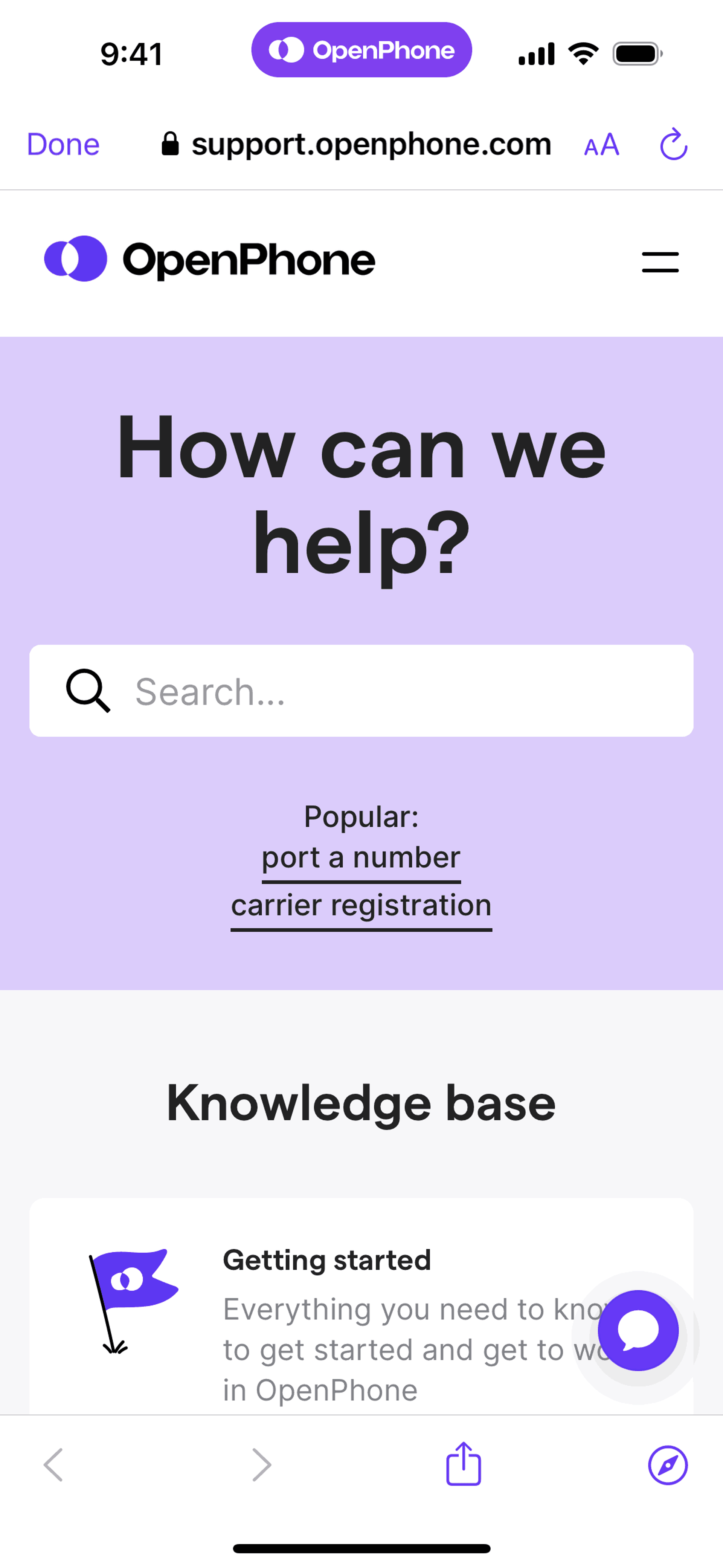 OpenPhone iOS UI screenshot 21