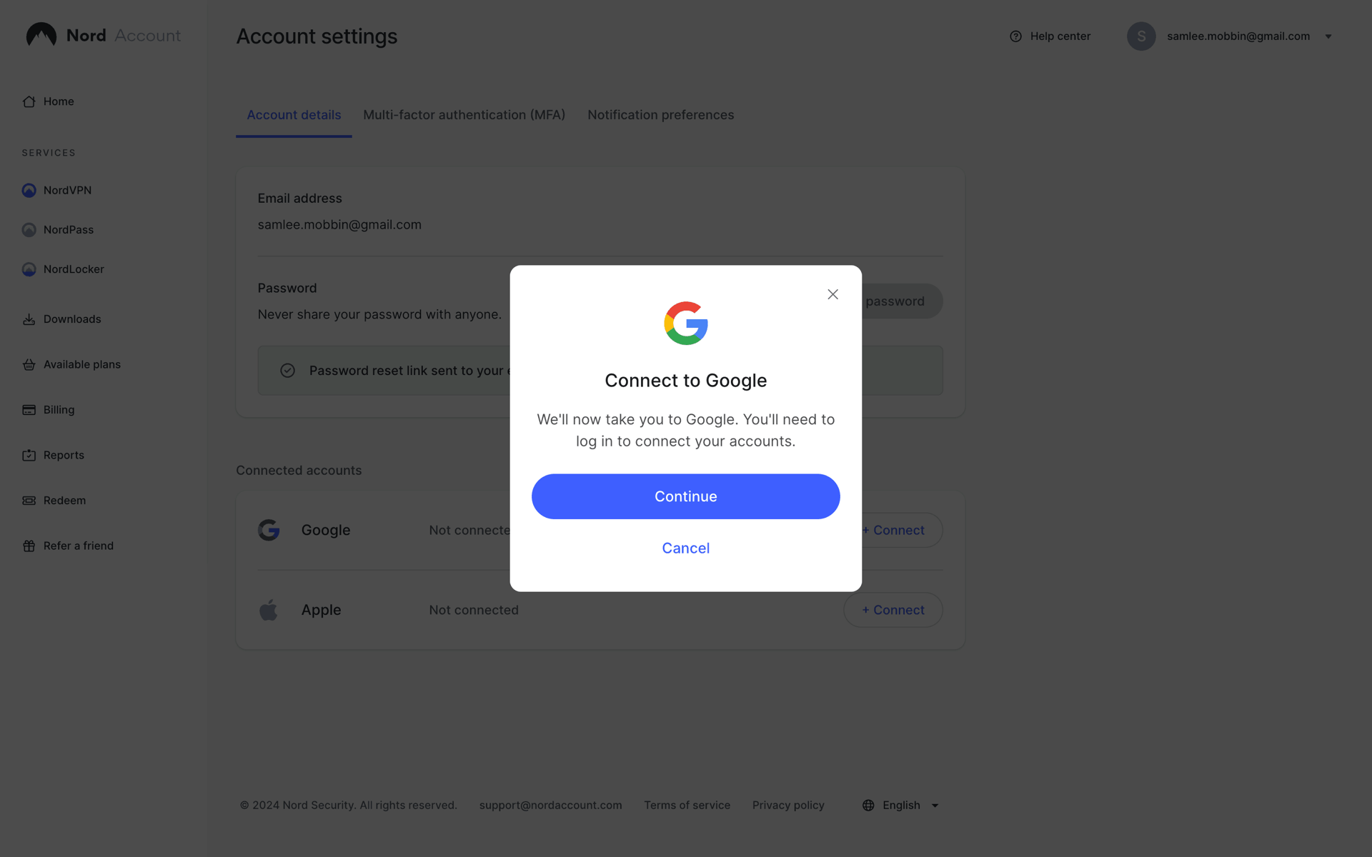 NordVPN Web UI screenshot 14