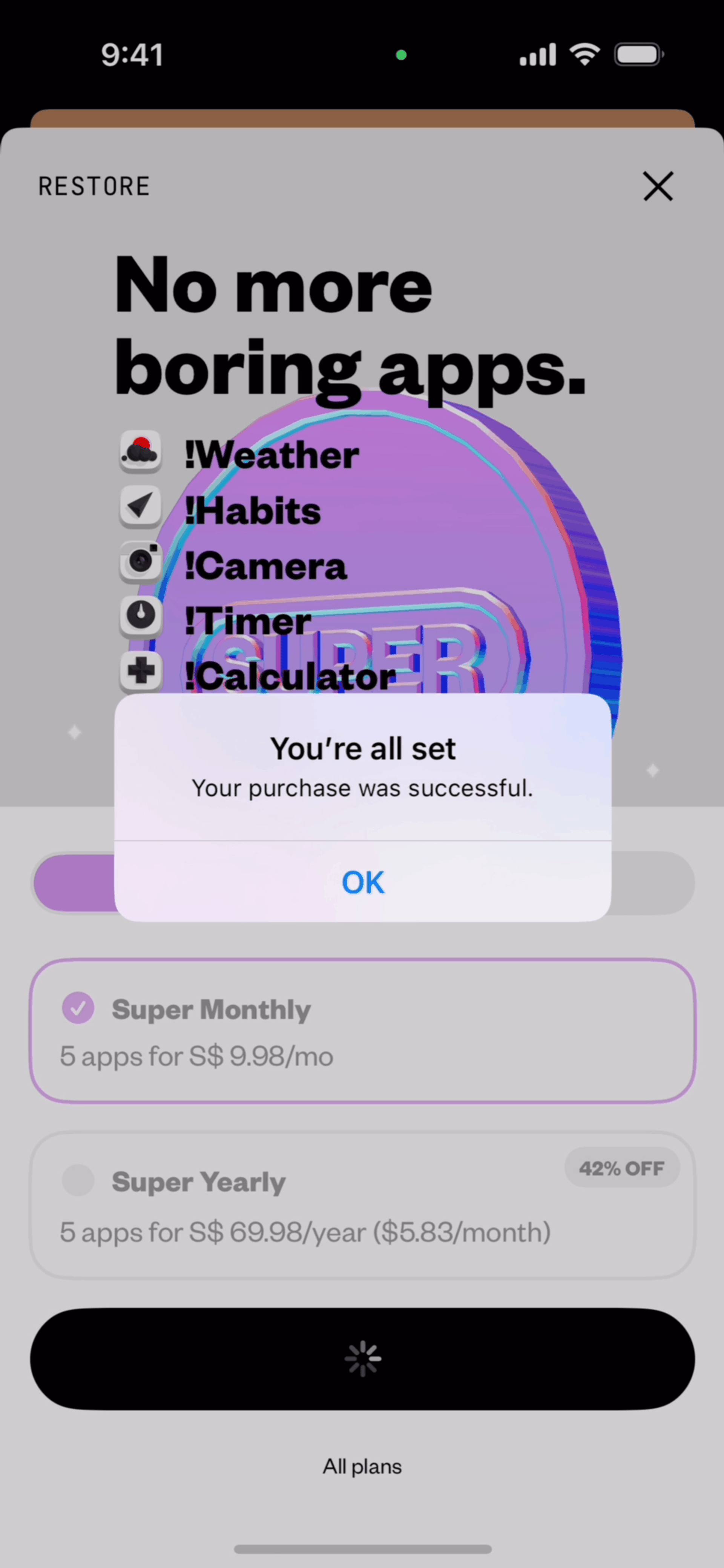 (Not Boring) Camera iOS UI screenshot 20