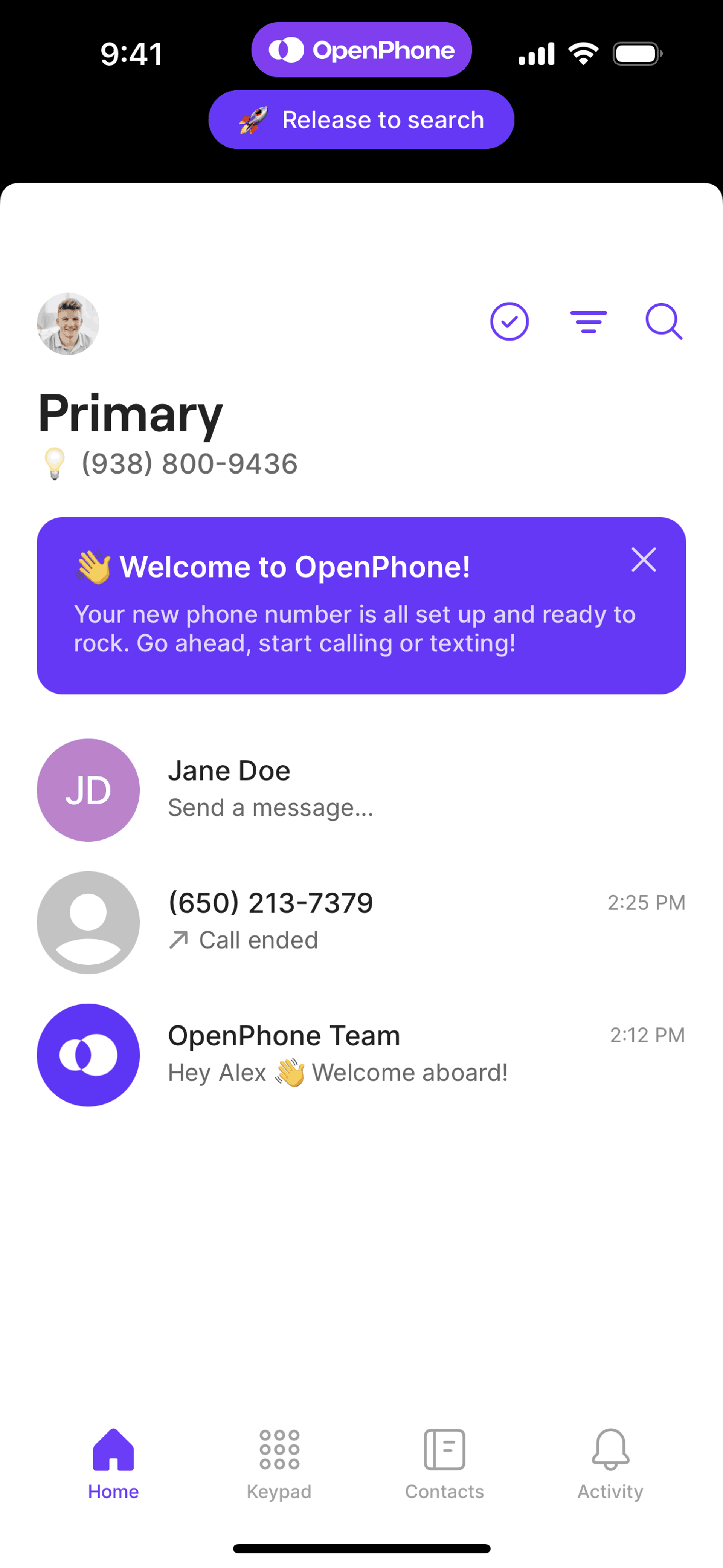 OpenPhone iOS UI screenshot 24