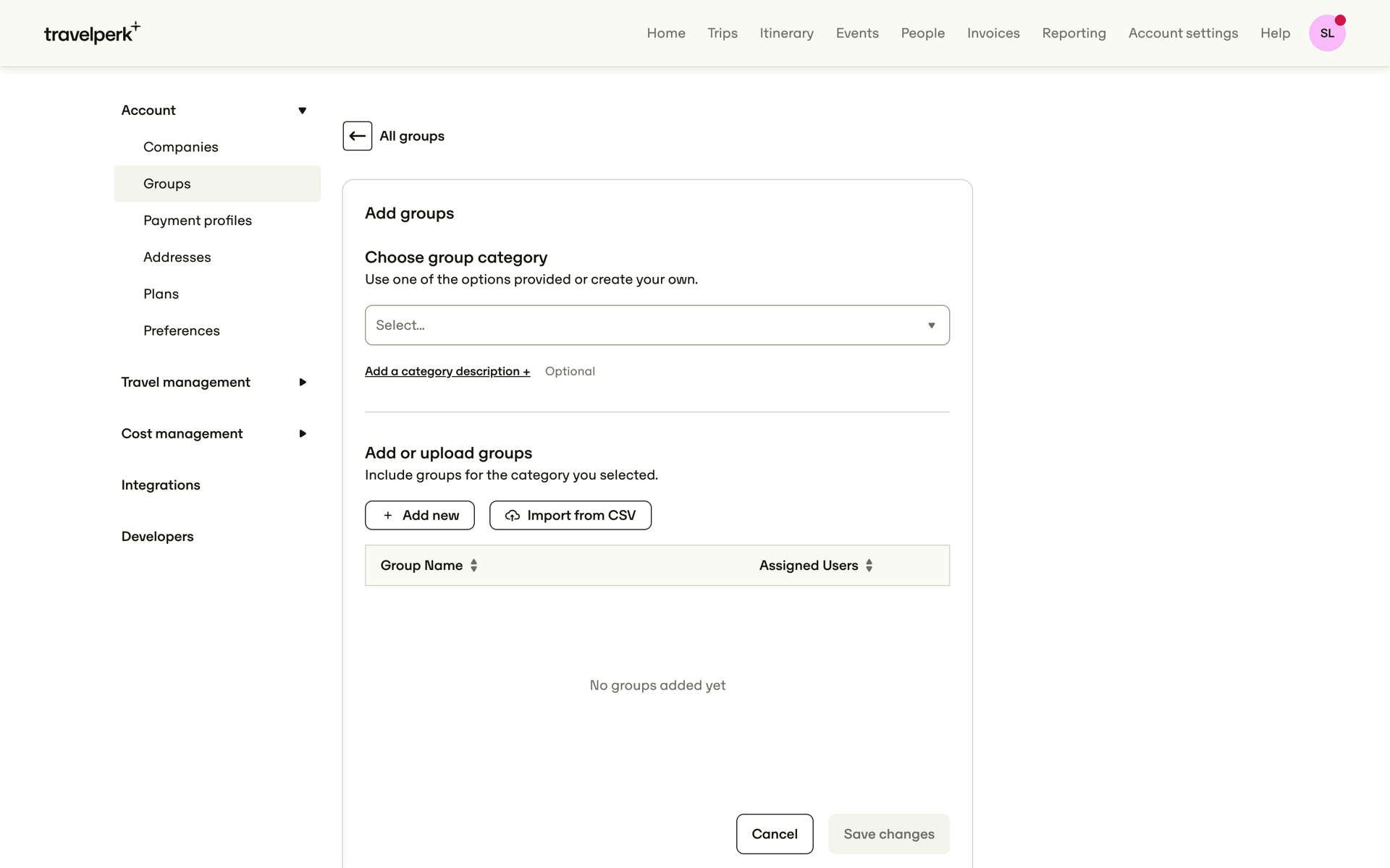 TravelPerk Web UI screenshot 6