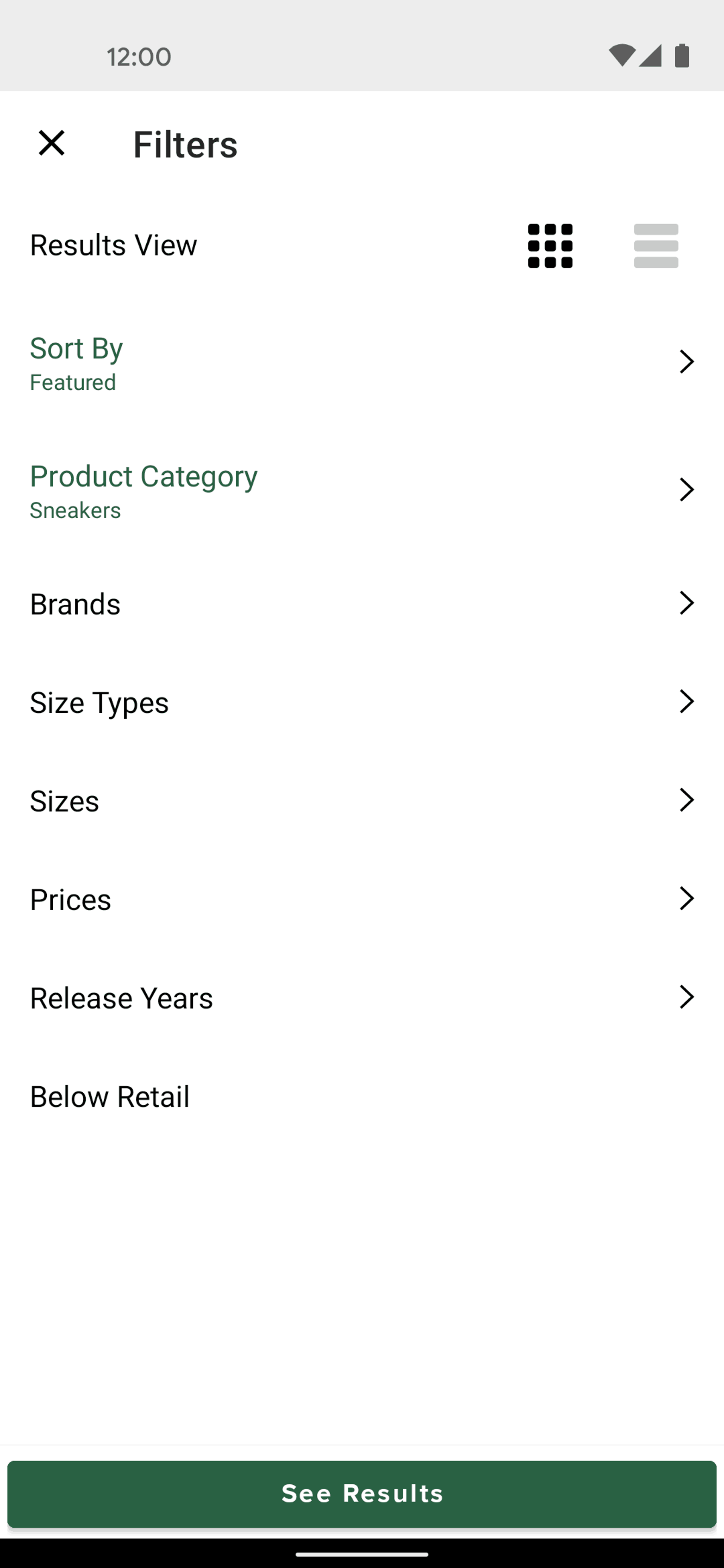 StockX Android UI screenshot 14
