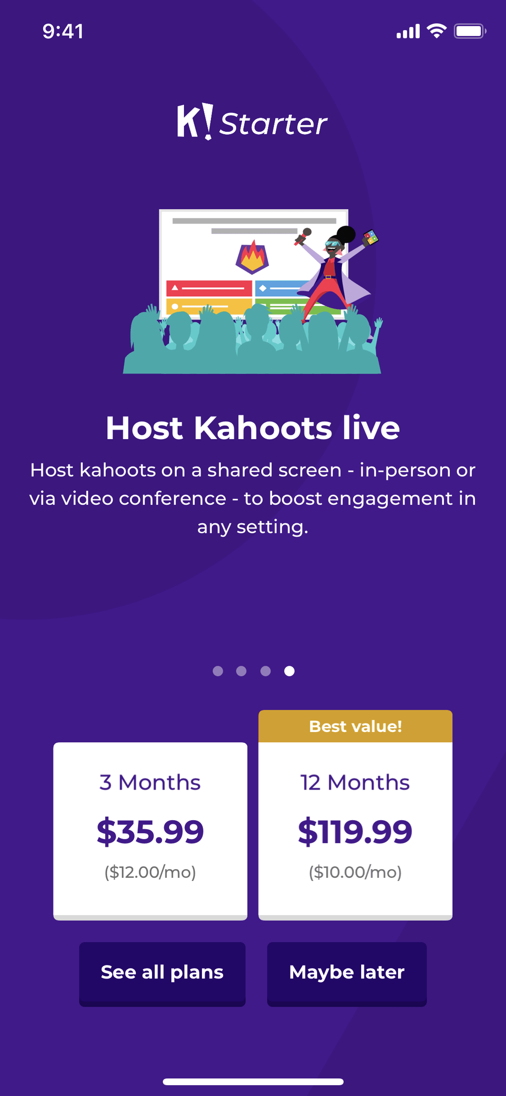 Kahoot! iOS UI screenshot 14