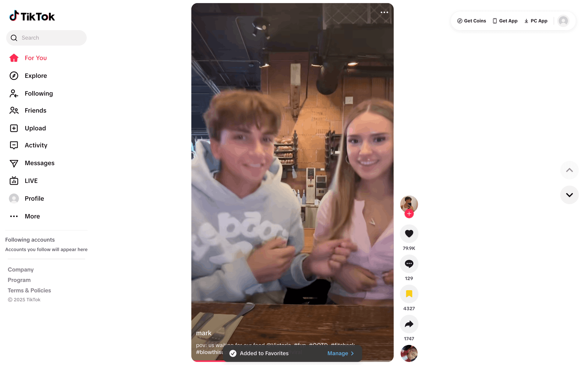 TikTok Web UI screenshot 17