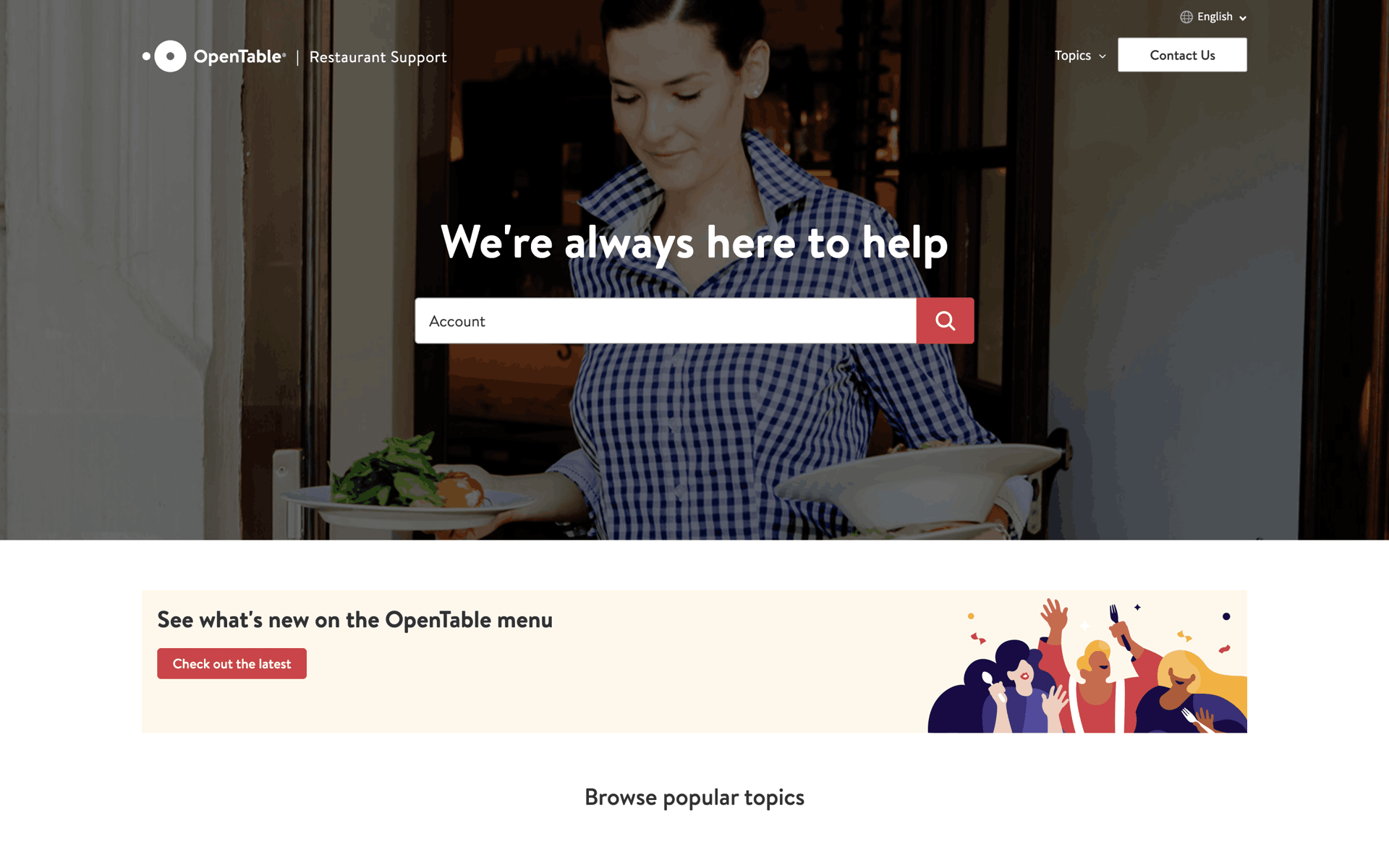 OpenTable Web UI screenshot 16