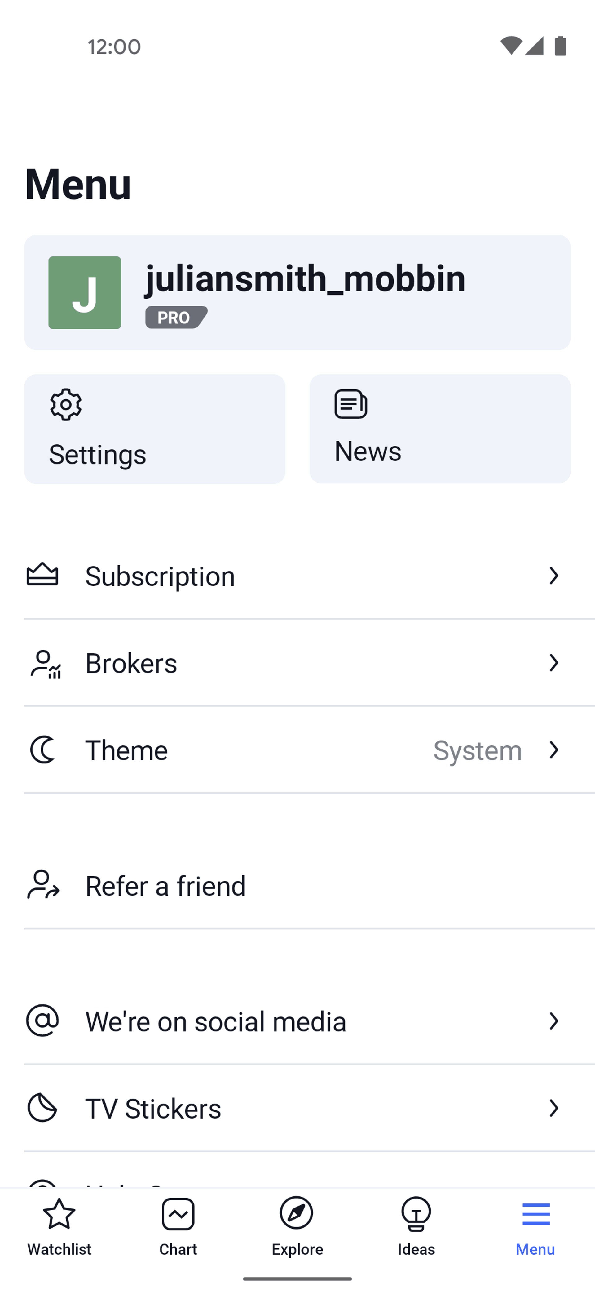 TradingView Android UI screenshot 12
