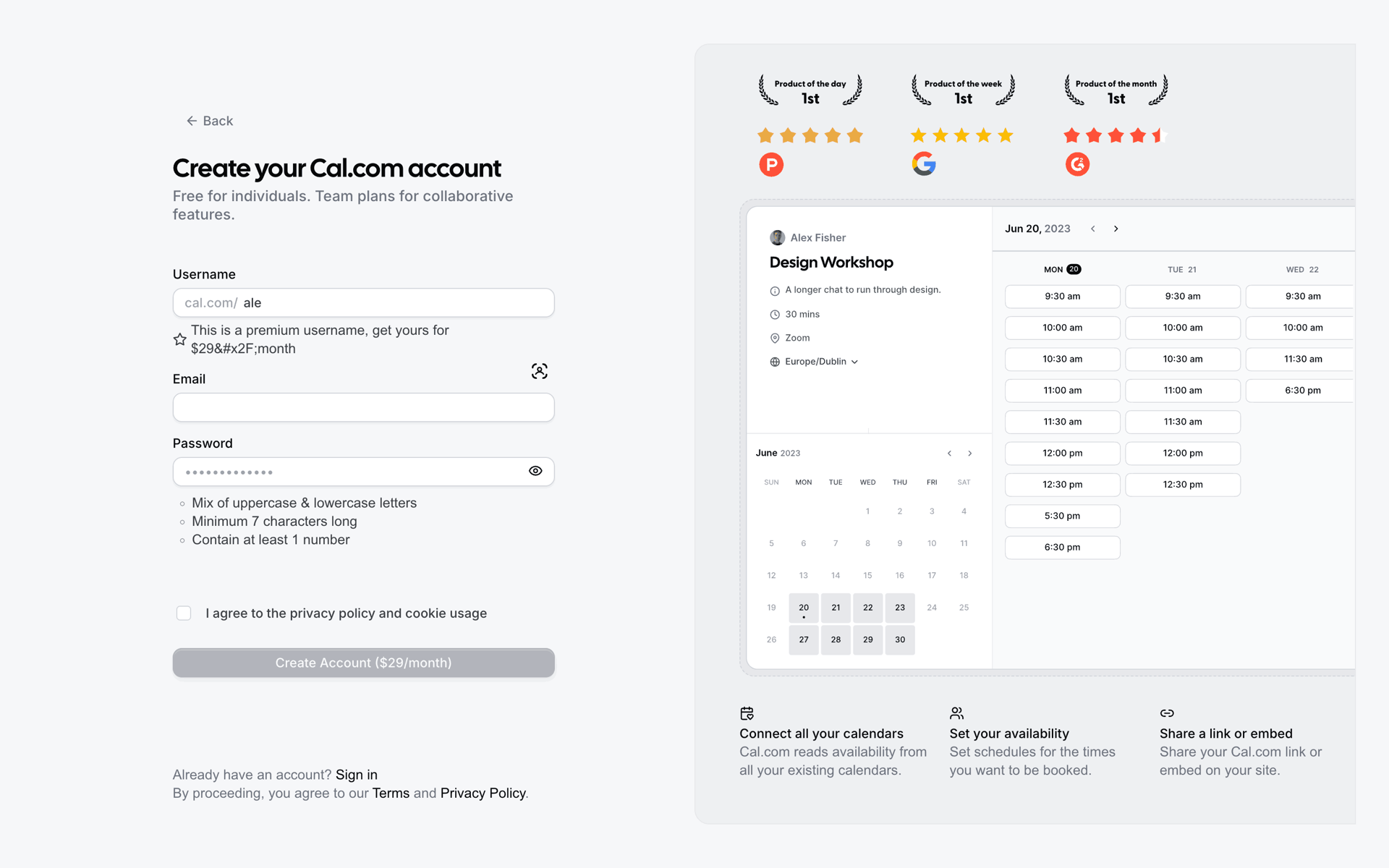 Cal.com Web UI screenshot 4