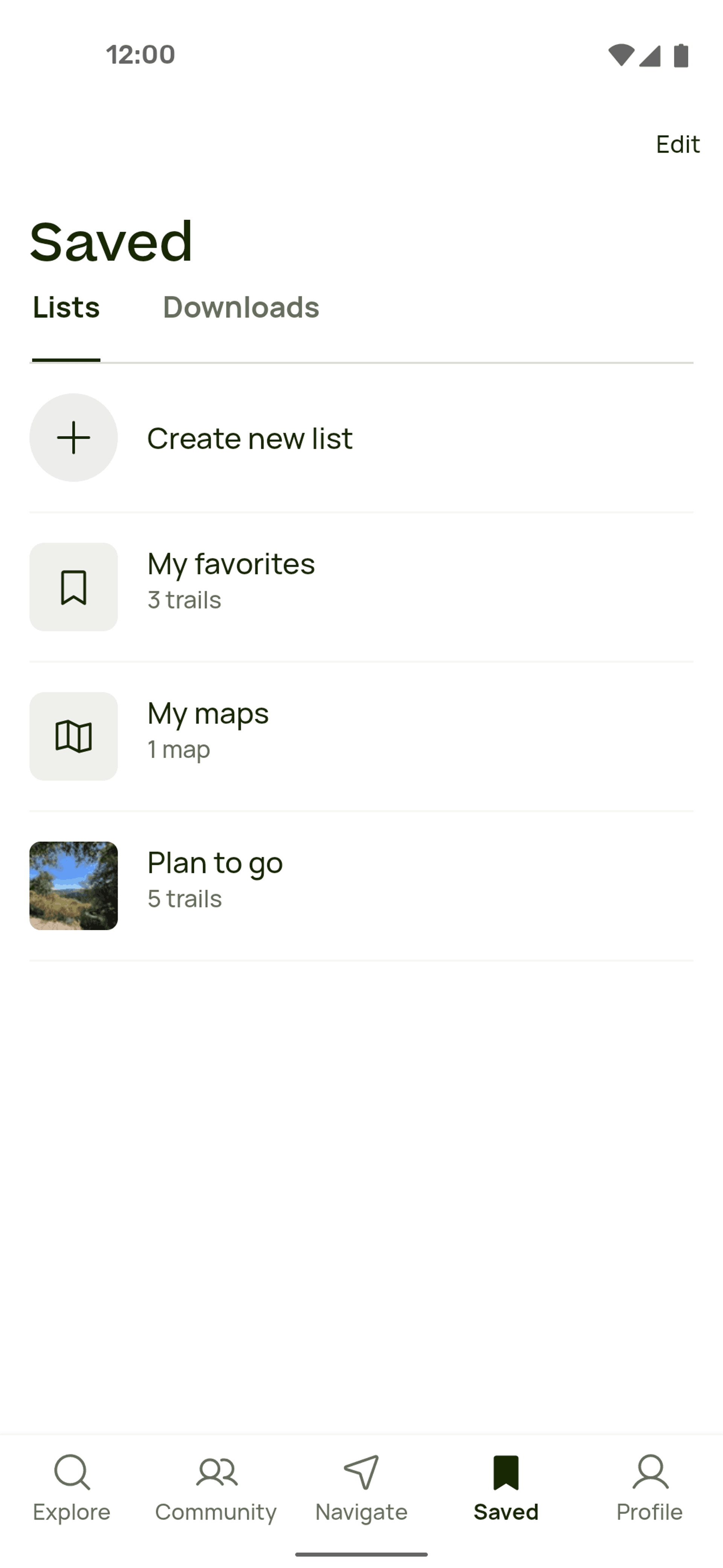 AllTrails Android UI screenshot 12