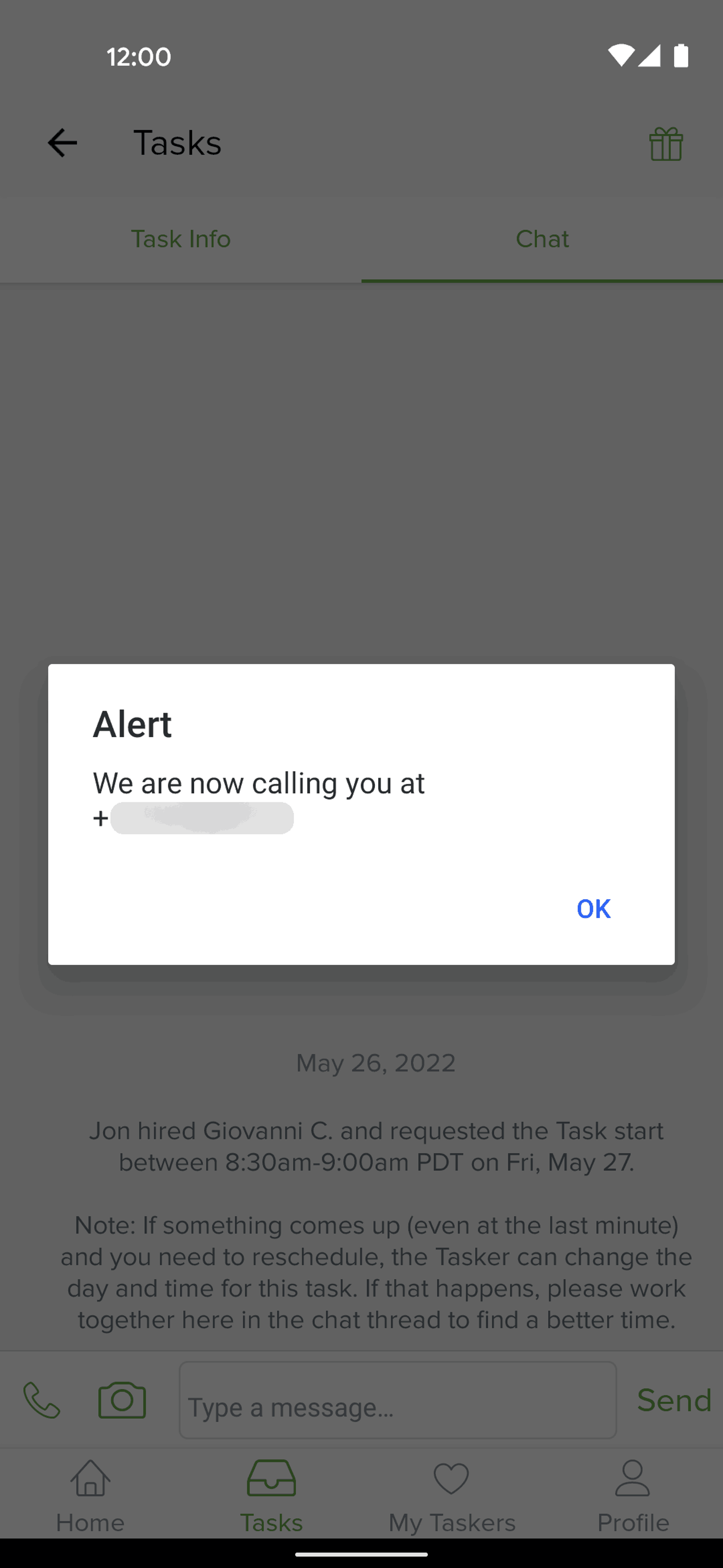 TaskRabbit Android UI screenshot 23