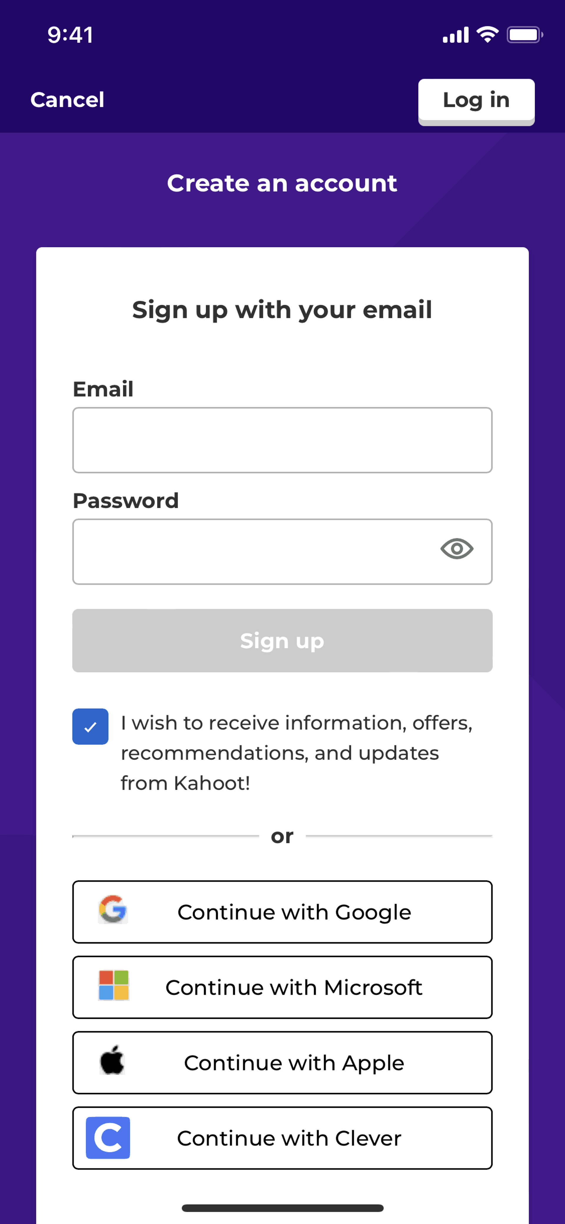 Kahoot! iOS UI screenshot 10