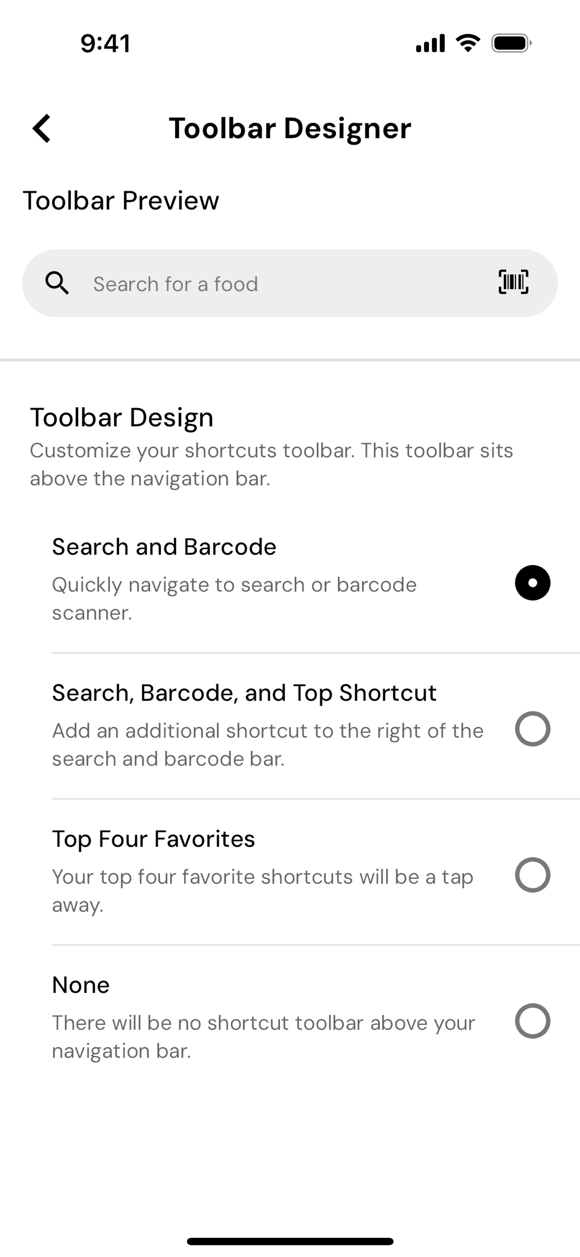 MacroFactor iOS UI screenshot 17