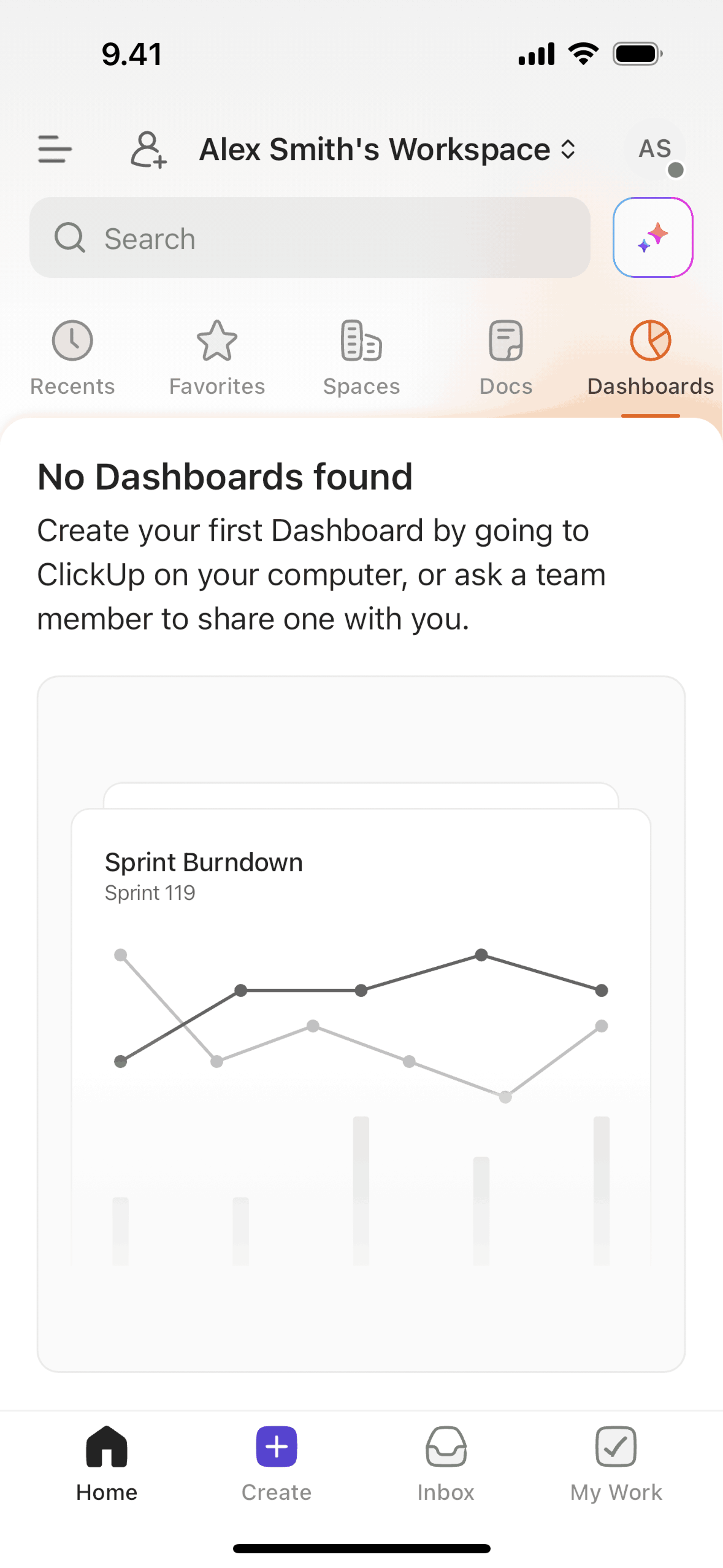 ClickUp iOS UI screenshot 9