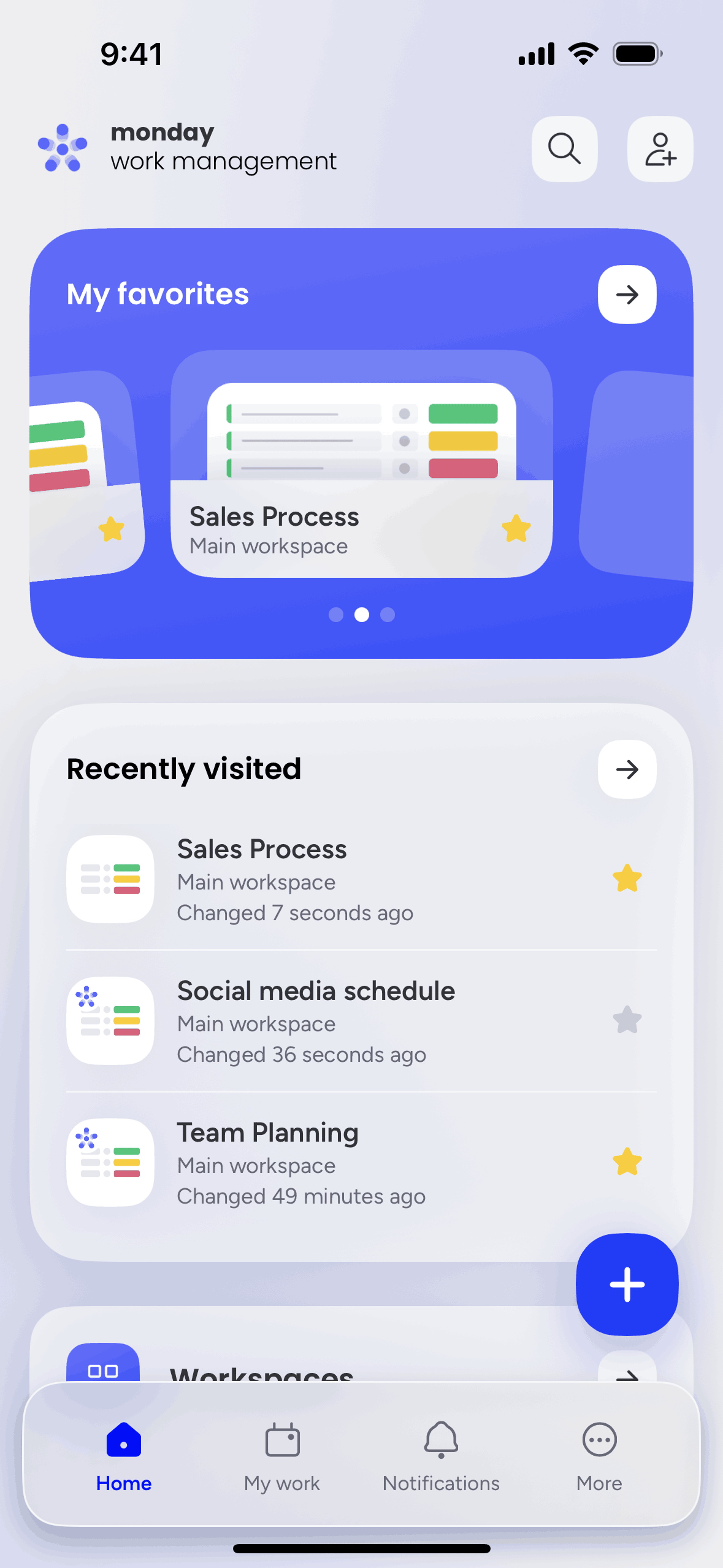 monday.com iOS UI screenshot 23
